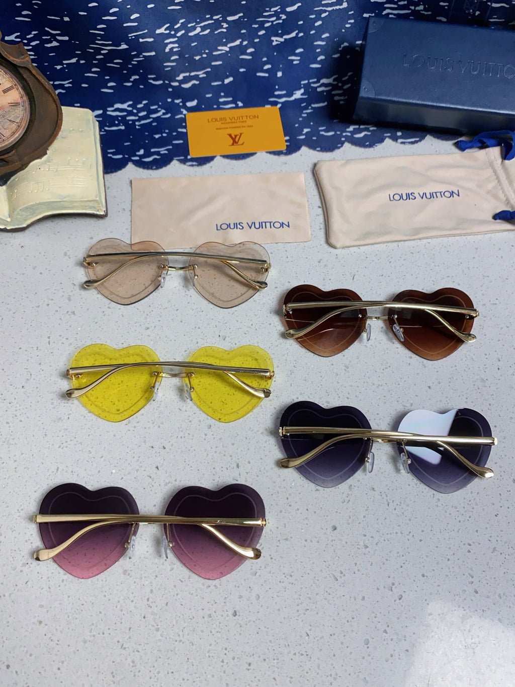 Louis Vuitton Lightweight Rimless Yellow Lens Sunglasses for Women - detail image 11