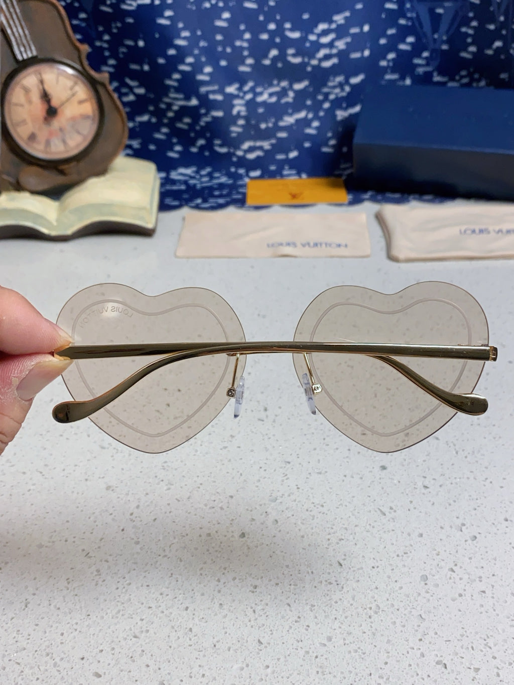 Louis Vuitton Lightweight Rimless Silver Lens Sunglasses for Women - 371400 - detail image 5