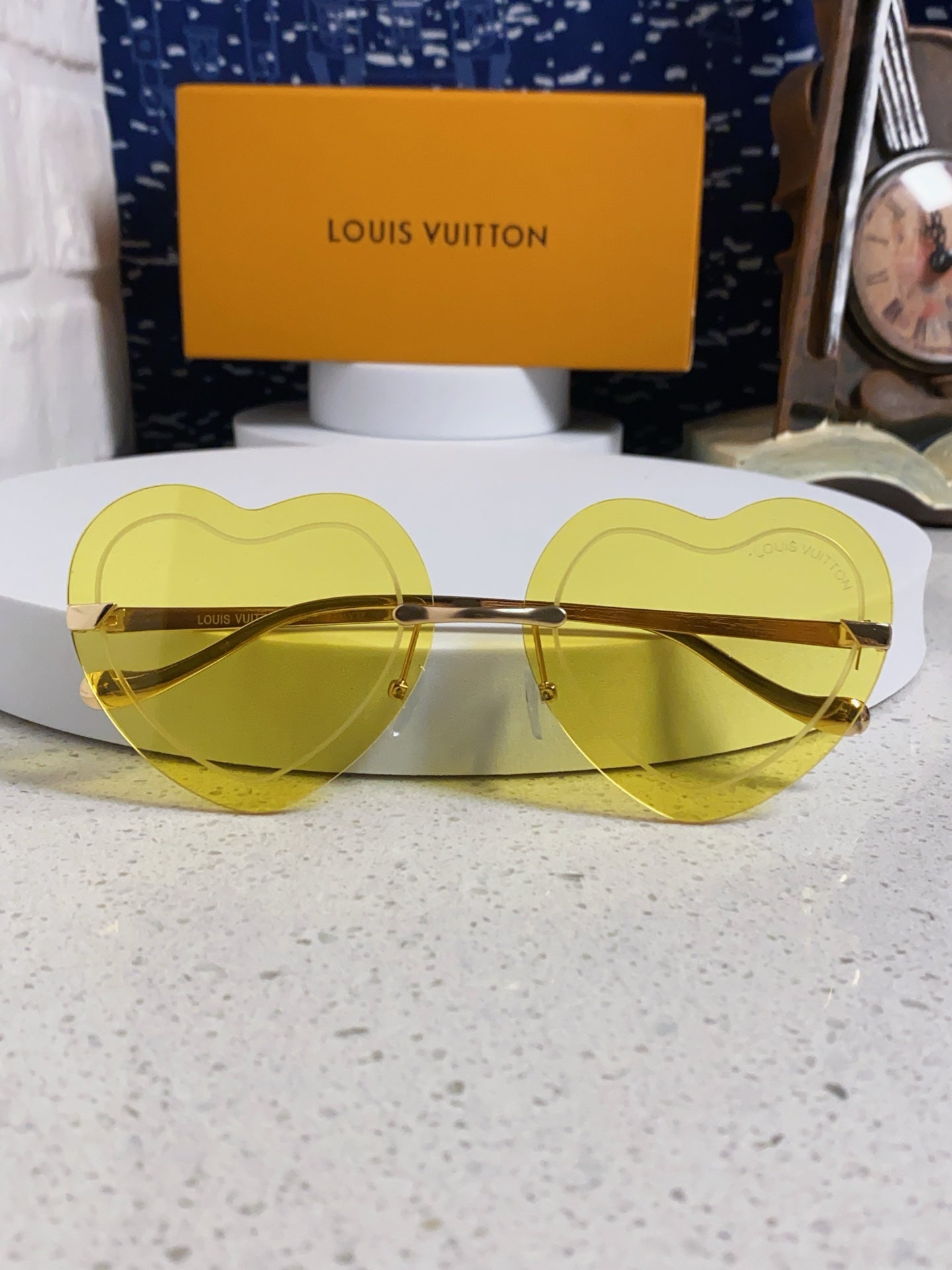 Louis Vuitton Lightweight Rimless Yellow Lens Sunglasses for Women - detail image 9