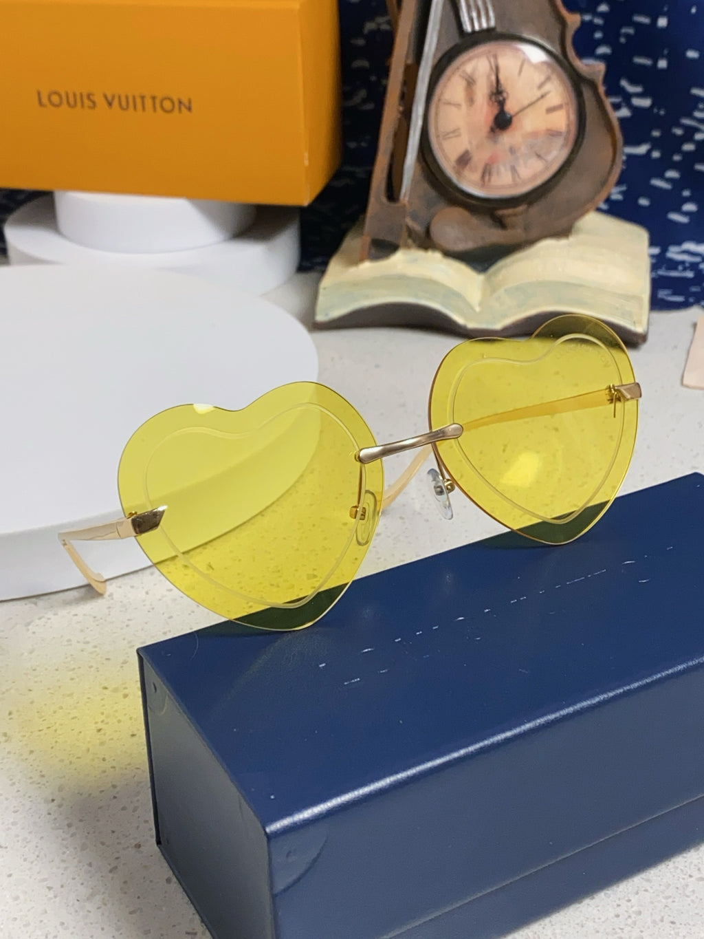 Louis Vuitton Lightweight Rimless Yellow Lens Sunglasses for Women - detail image 10