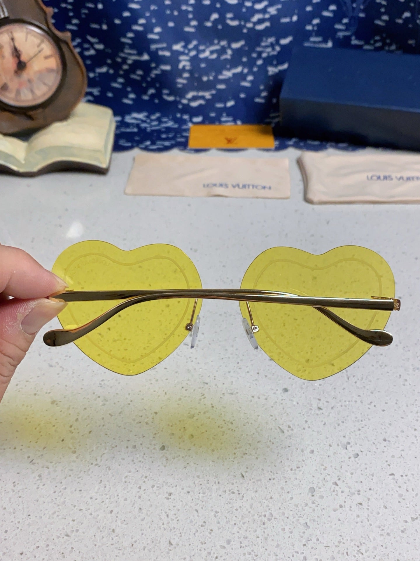 Louis Vuitton Lightweight Rimless Yellow Lens Sunglasses for Women - detail image 5
