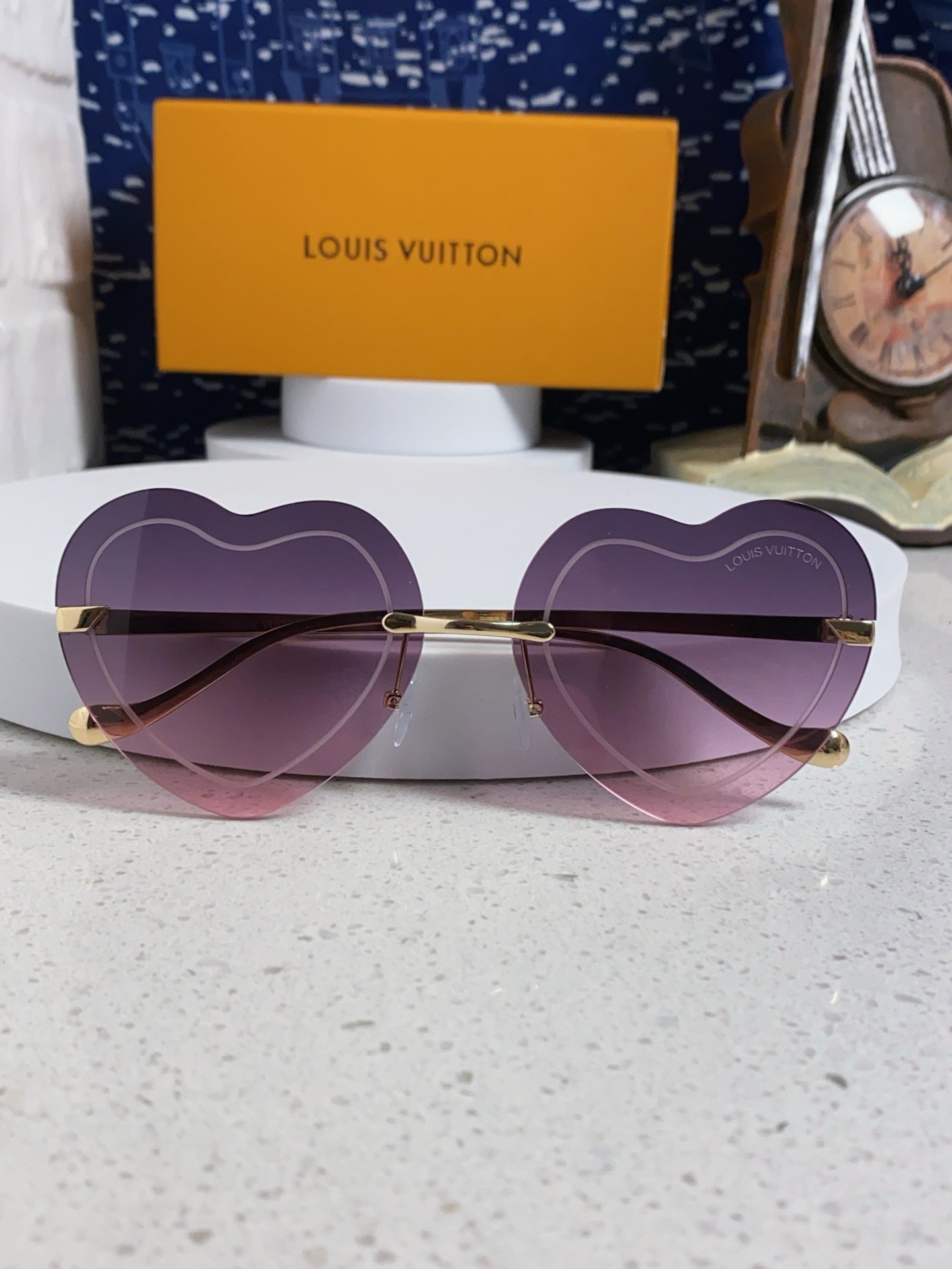Louis Vuitton Lightweight Rimless Silver Lens Sunglasses for Women - 371402 - detail image 9