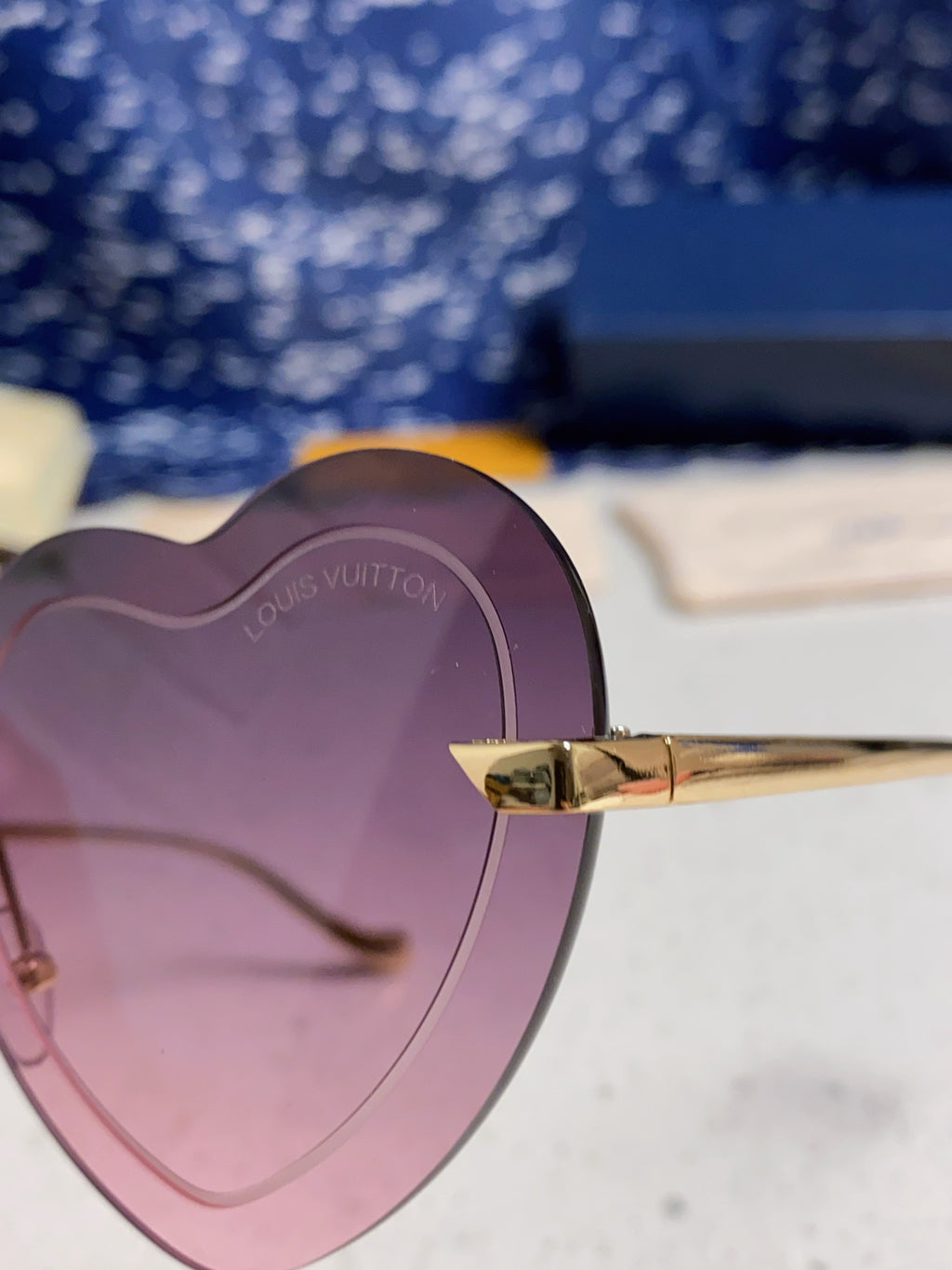 Louis Vuitton Lightweight Rimless Silver Lens Sunglasses for Women - 371402 - detail image 7