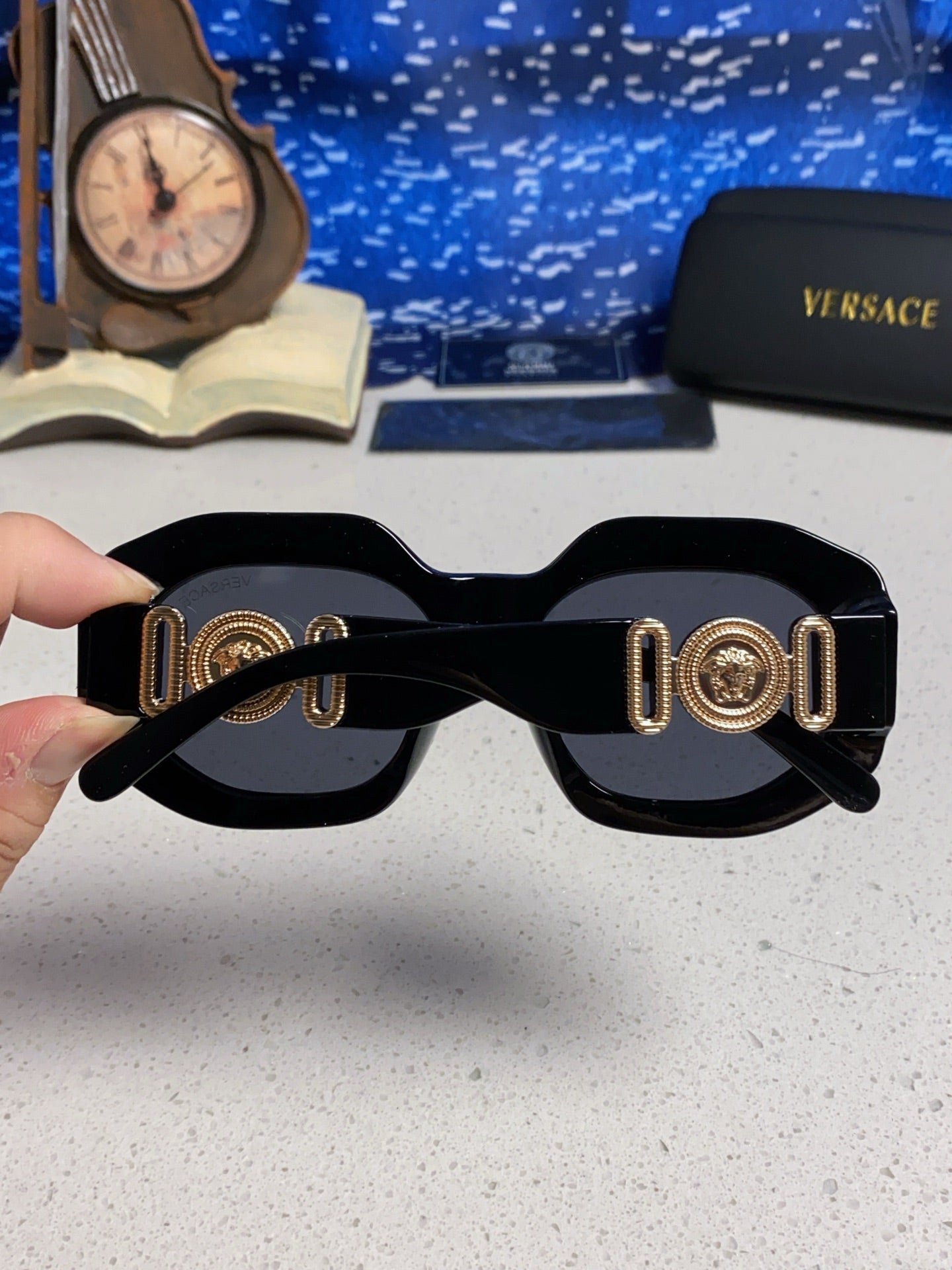 Versace Round Silver Lens Sunglasses for Men & Women - detail image 5