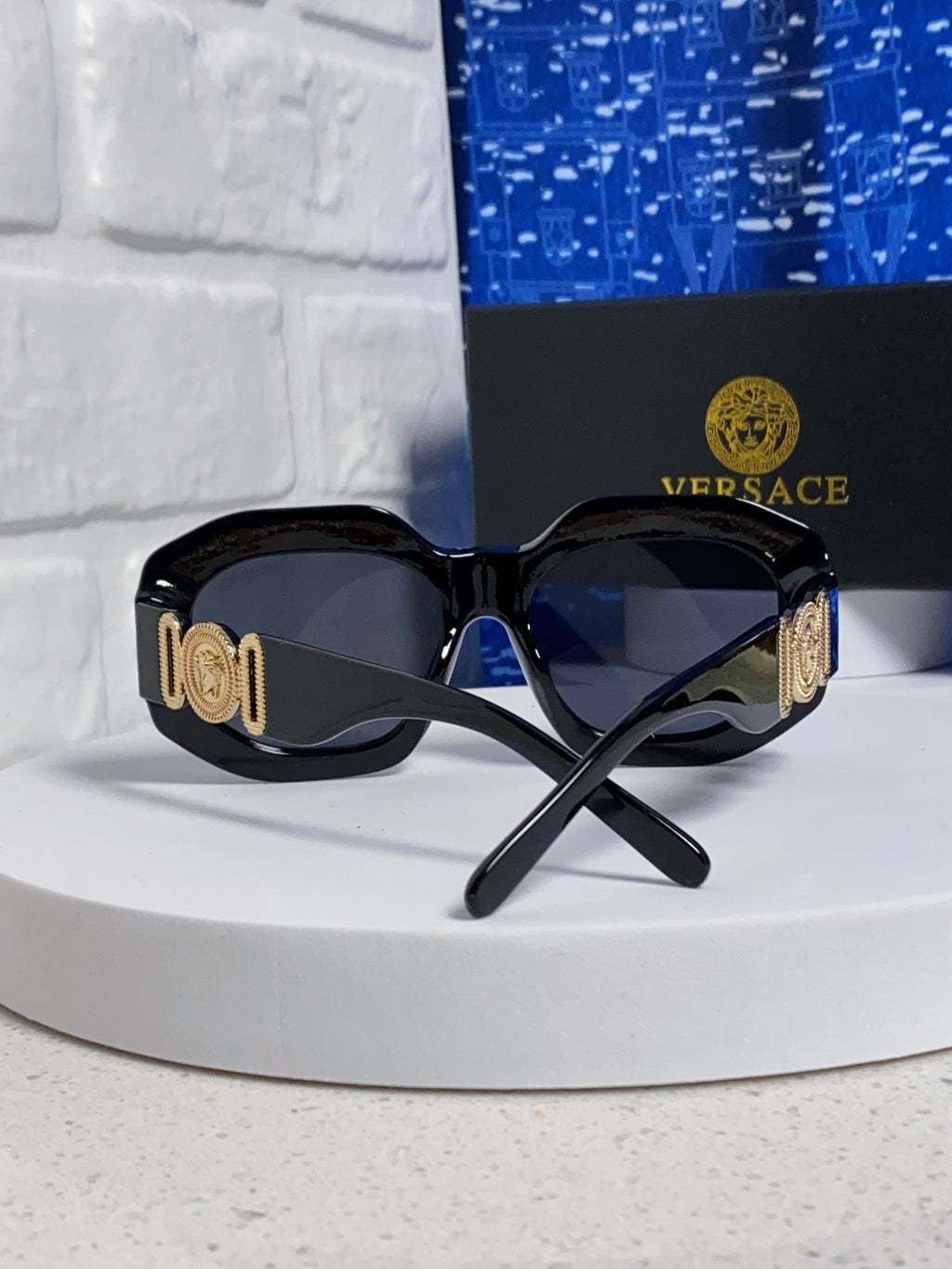 Versace Round Silver Lens Sunglasses for Men & Women - detail image 3