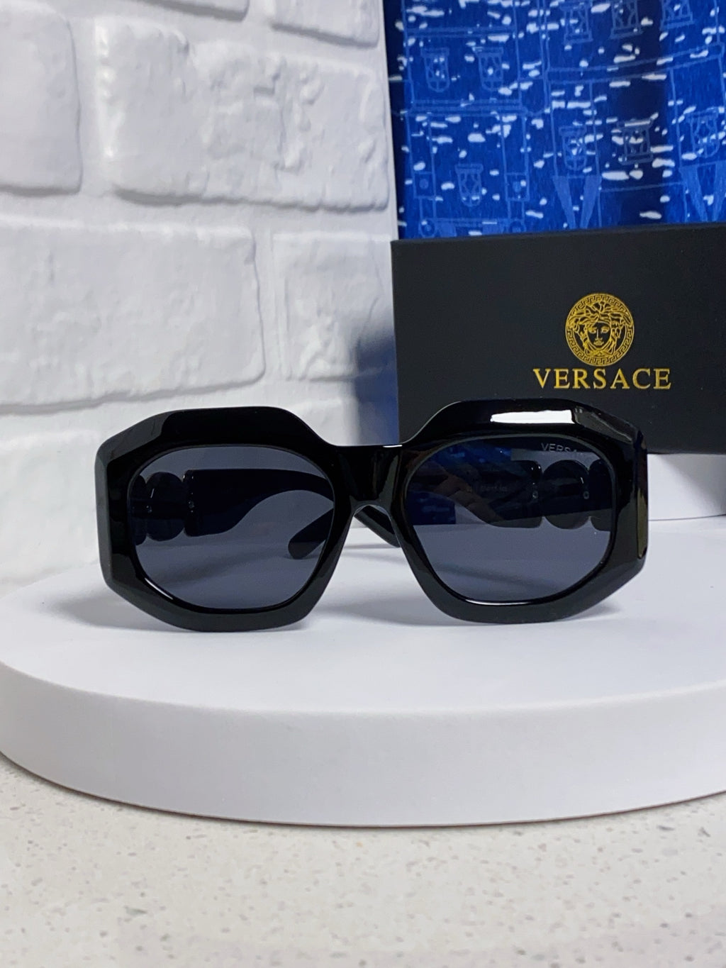 Versace Round Silver Lens Sunglasses for Men & Women - detail image 2
