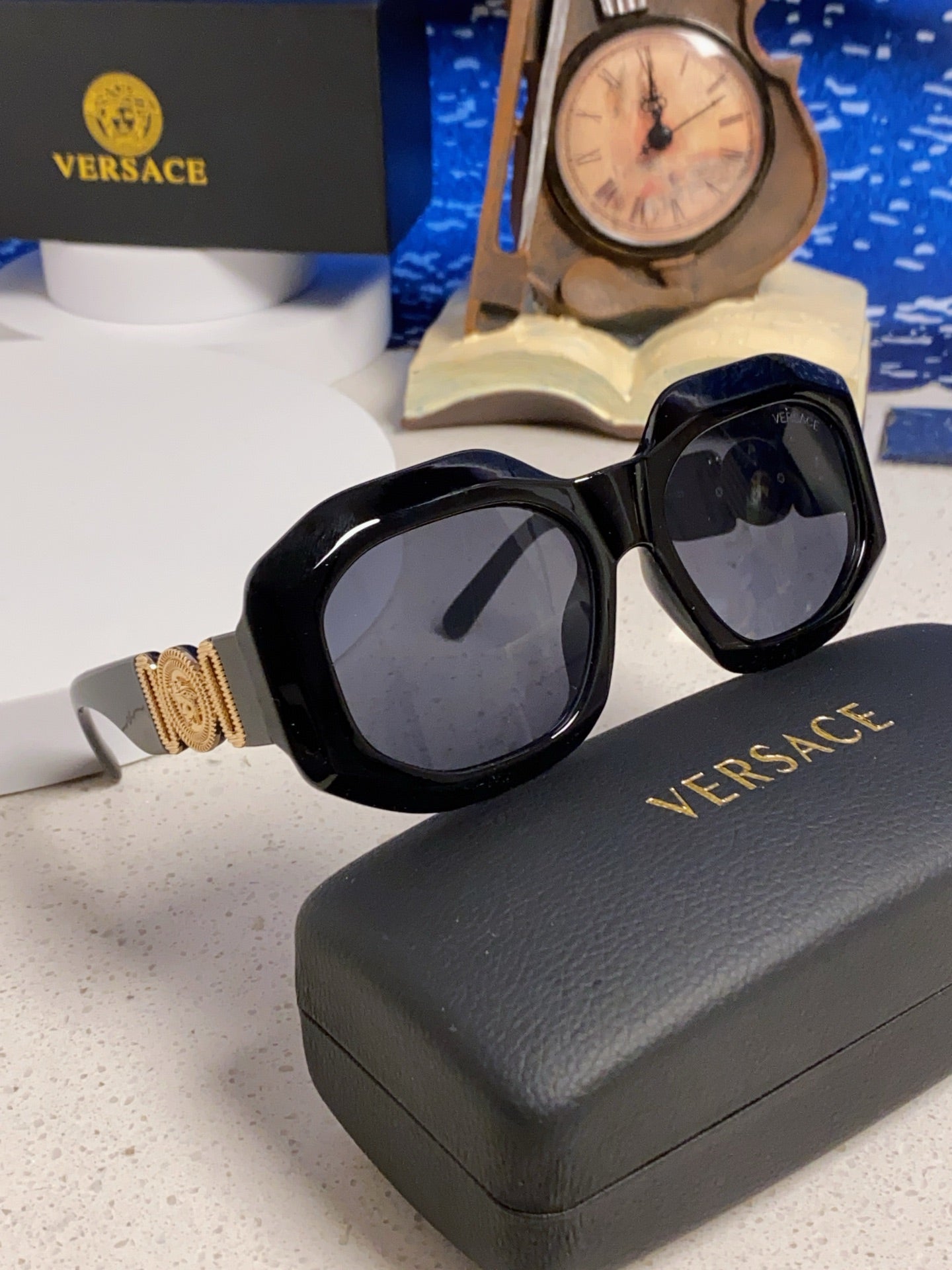 Versace Round Silver Lens Sunglasses for Men & Women - detail image 10