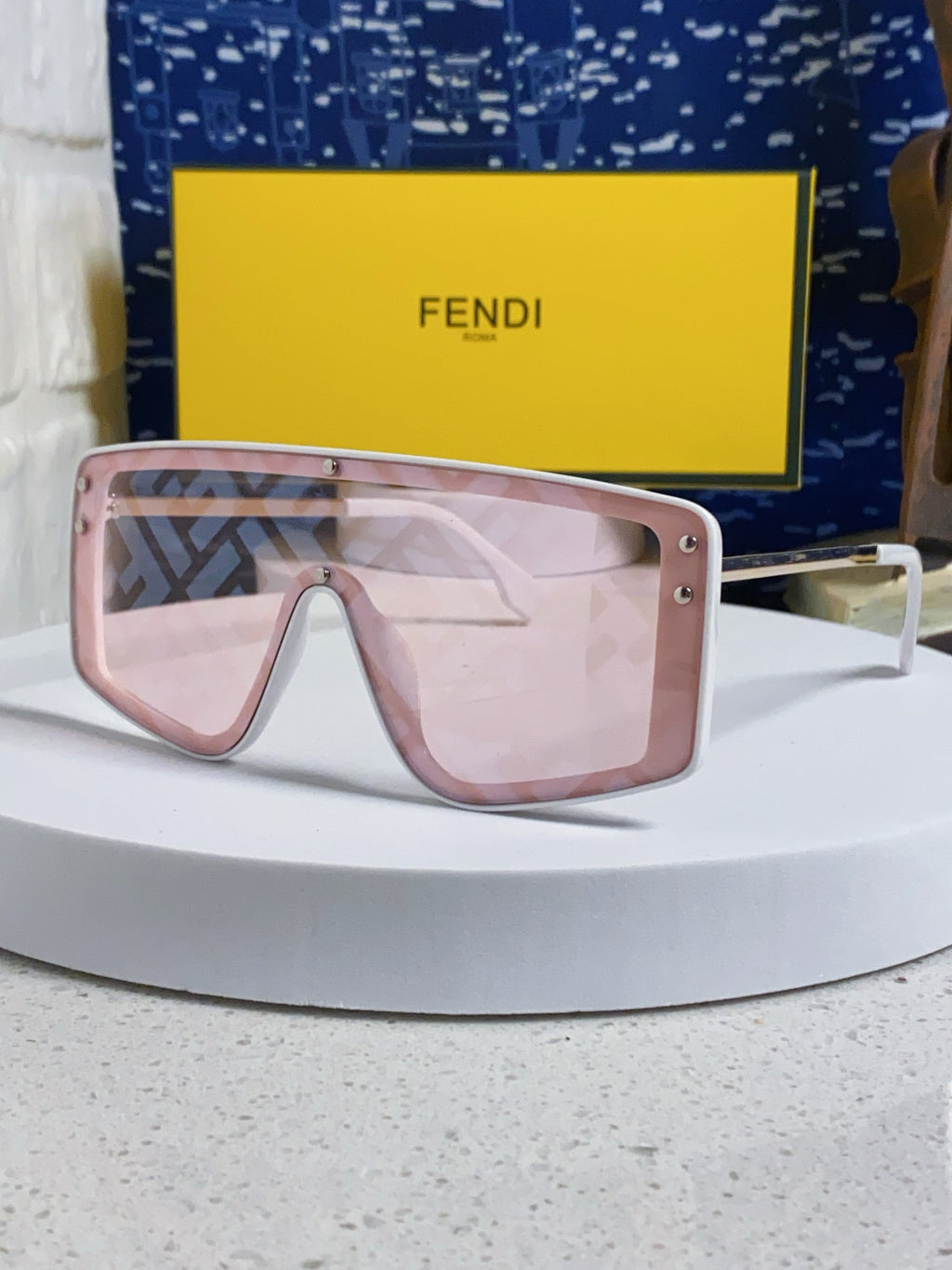 Fendi Fashion Silver Lens Sunglasses for Men & Women - 383041