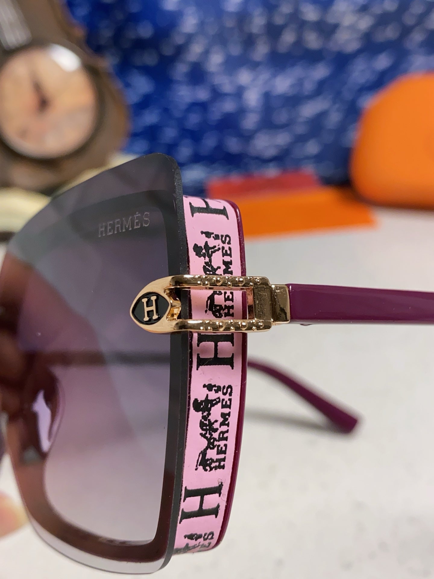 Hermès Square Silver Lens Sunglasses for Men & Women - 466428 - detail image 7