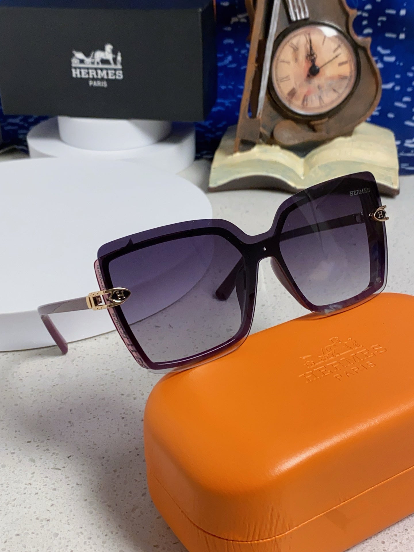 Hermès Square Silver Lens Sunglasses for Men & Women - 466428 - detail image 10