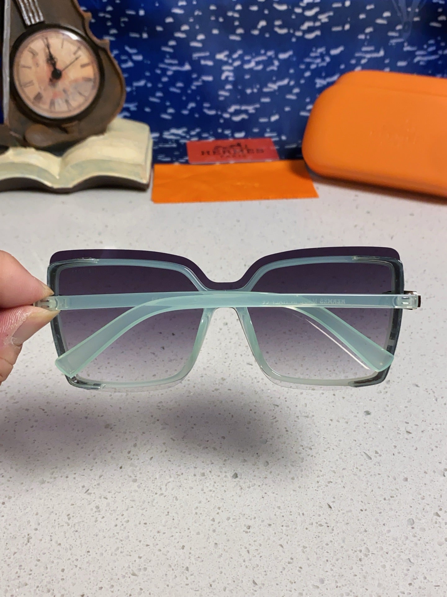 Hermès Square Silver Lens Sunglasses for Men & Women - 466429 - detail image 5
