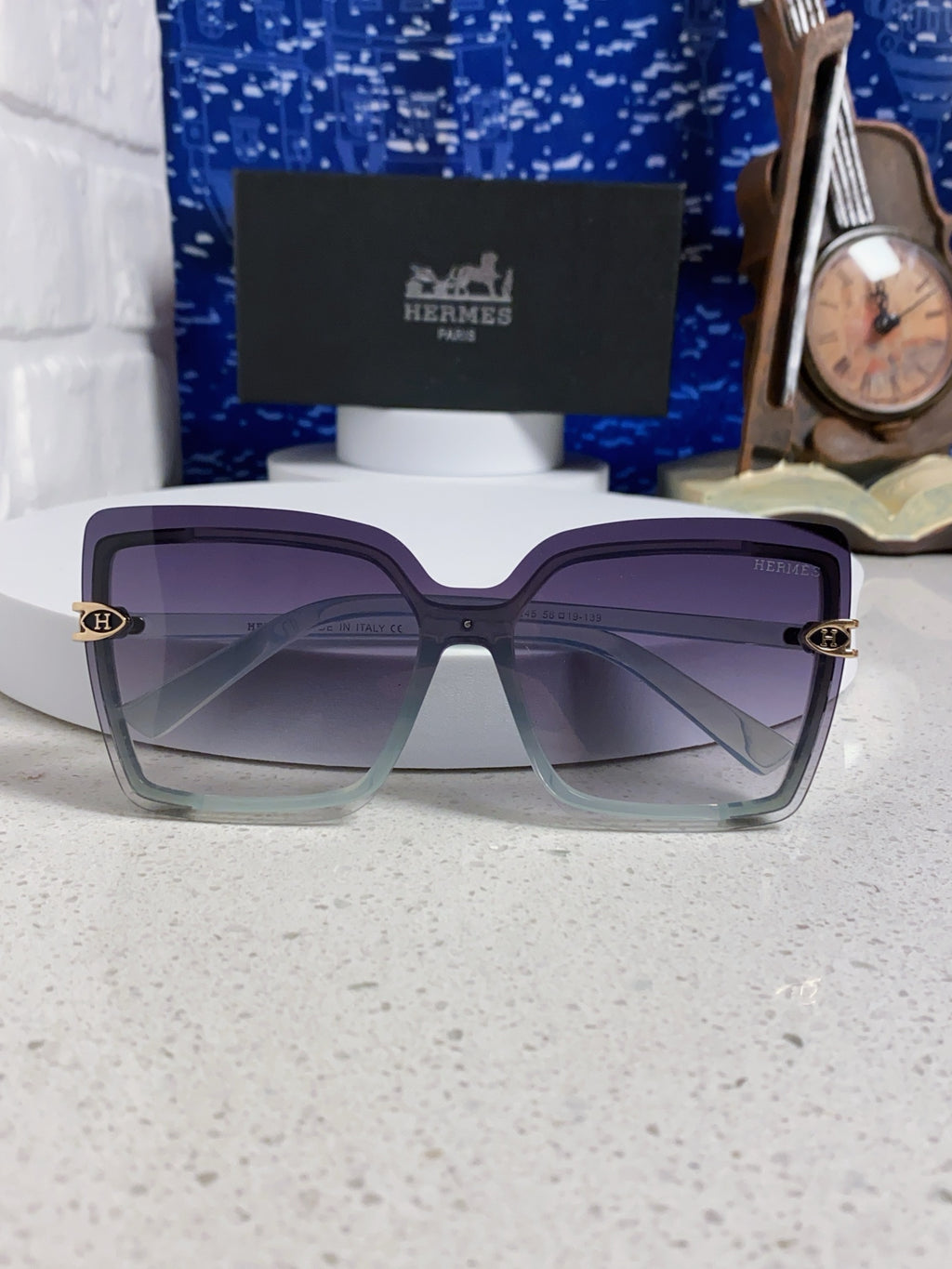 Hermès Square Silver Lens Sunglasses for Men & Women - 466429 - detail image 9