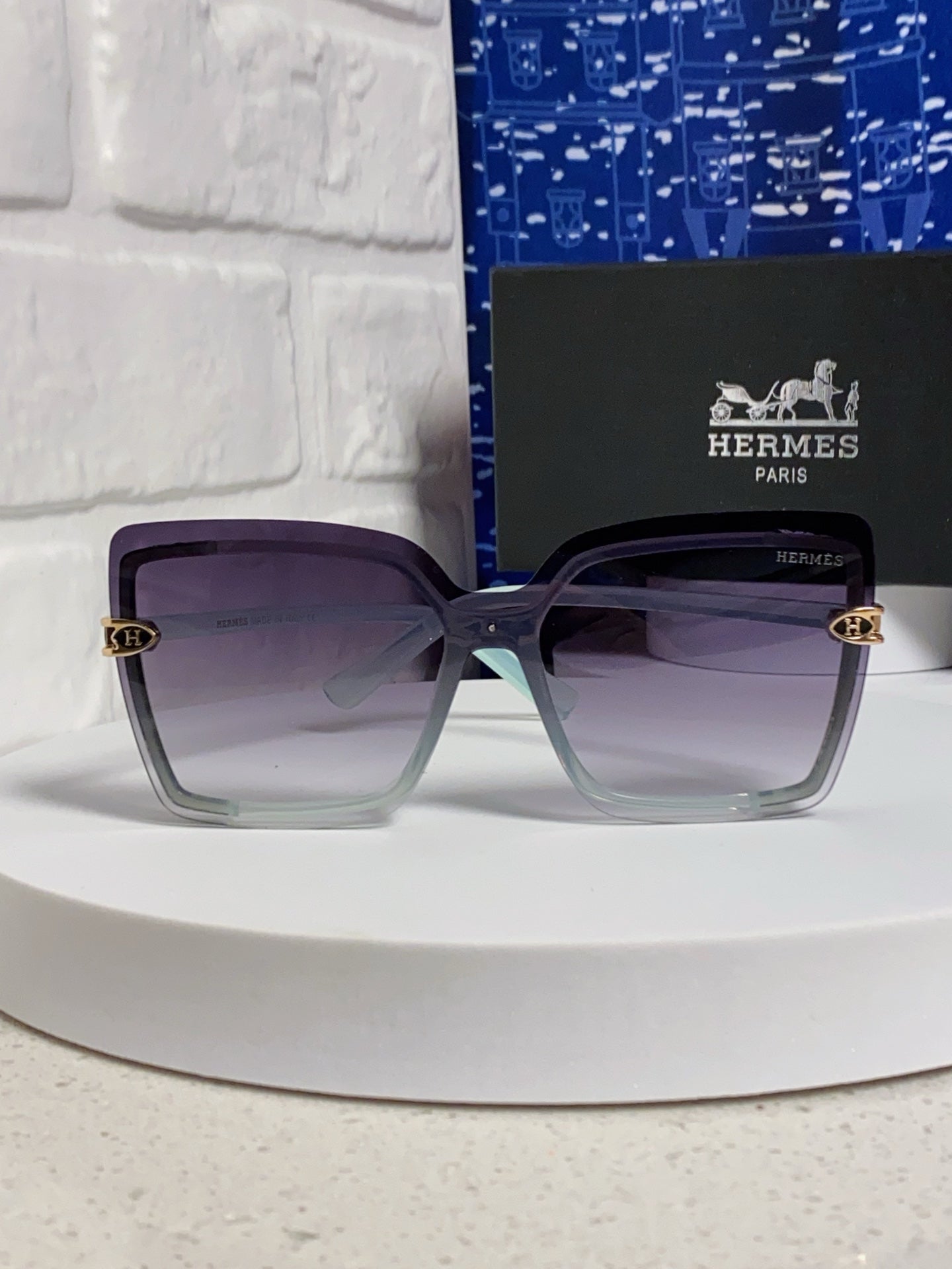 Hermès Square Silver Lens Sunglasses for Men & Women - 466429 - detail image 2