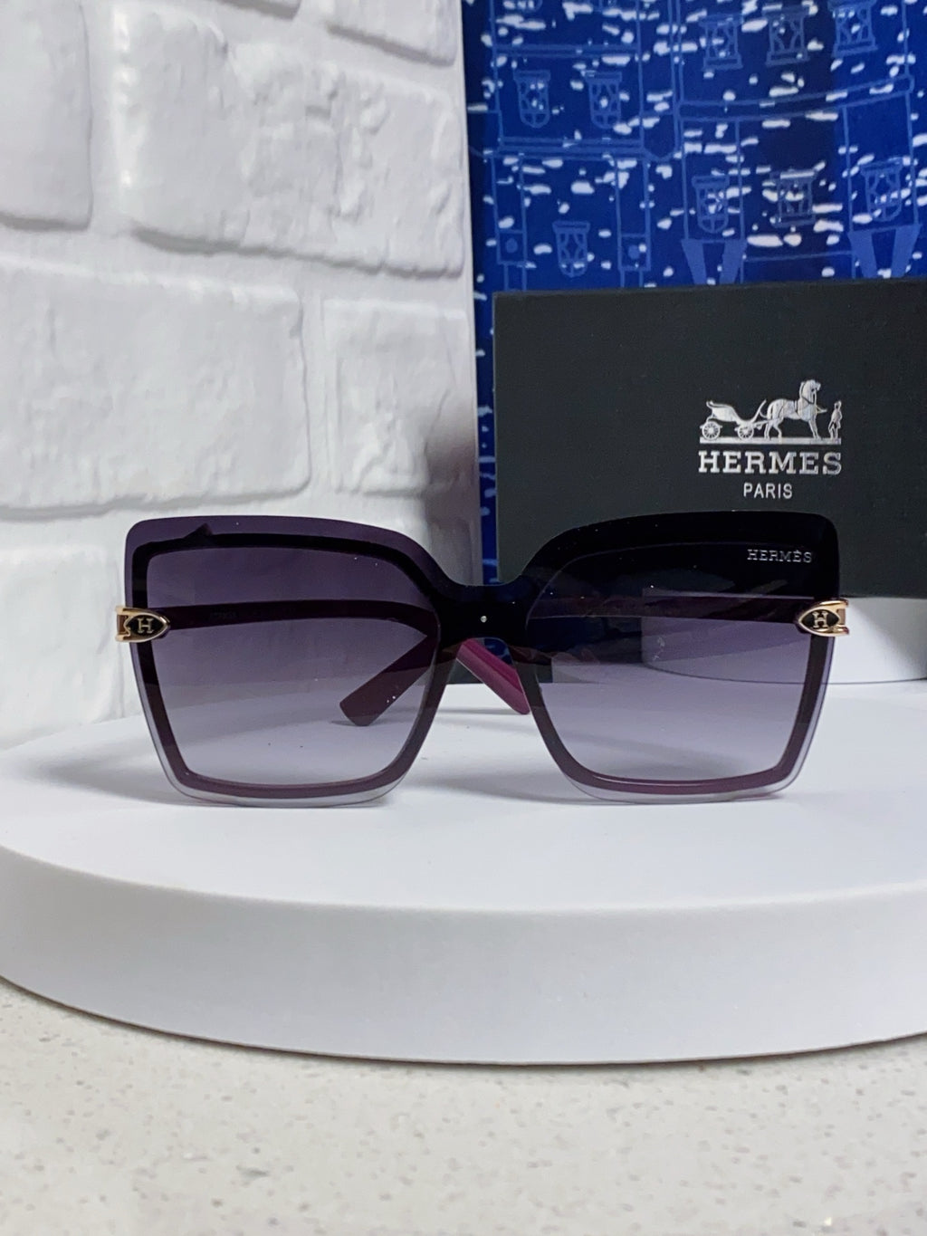 Hermès Square Silver Lens Sunglasses for Men & Women - 466428 - detail image 2