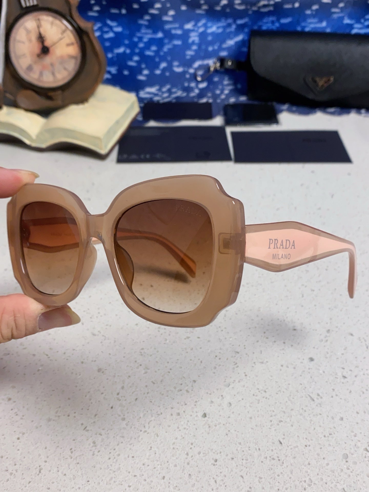 Prada 16YSF Acetate Fashion Gold Lens Sunglasses for Men & Women - 867152 - detail image 6