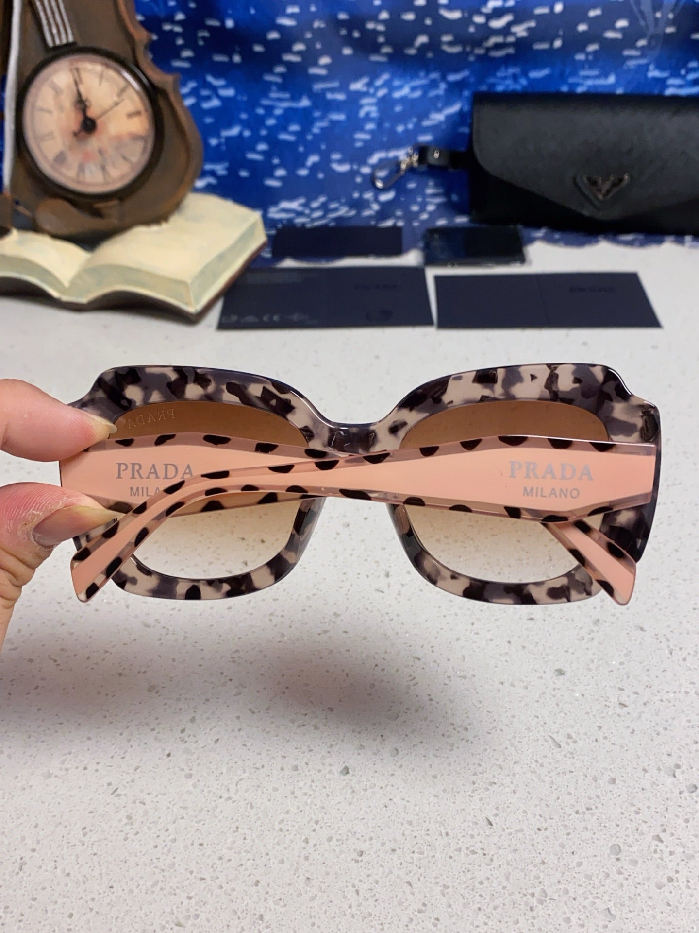 Prada 16YSF Acetate Fashion Gold Lens Sunglasses for Men & Women - 867153 - detail image 5
