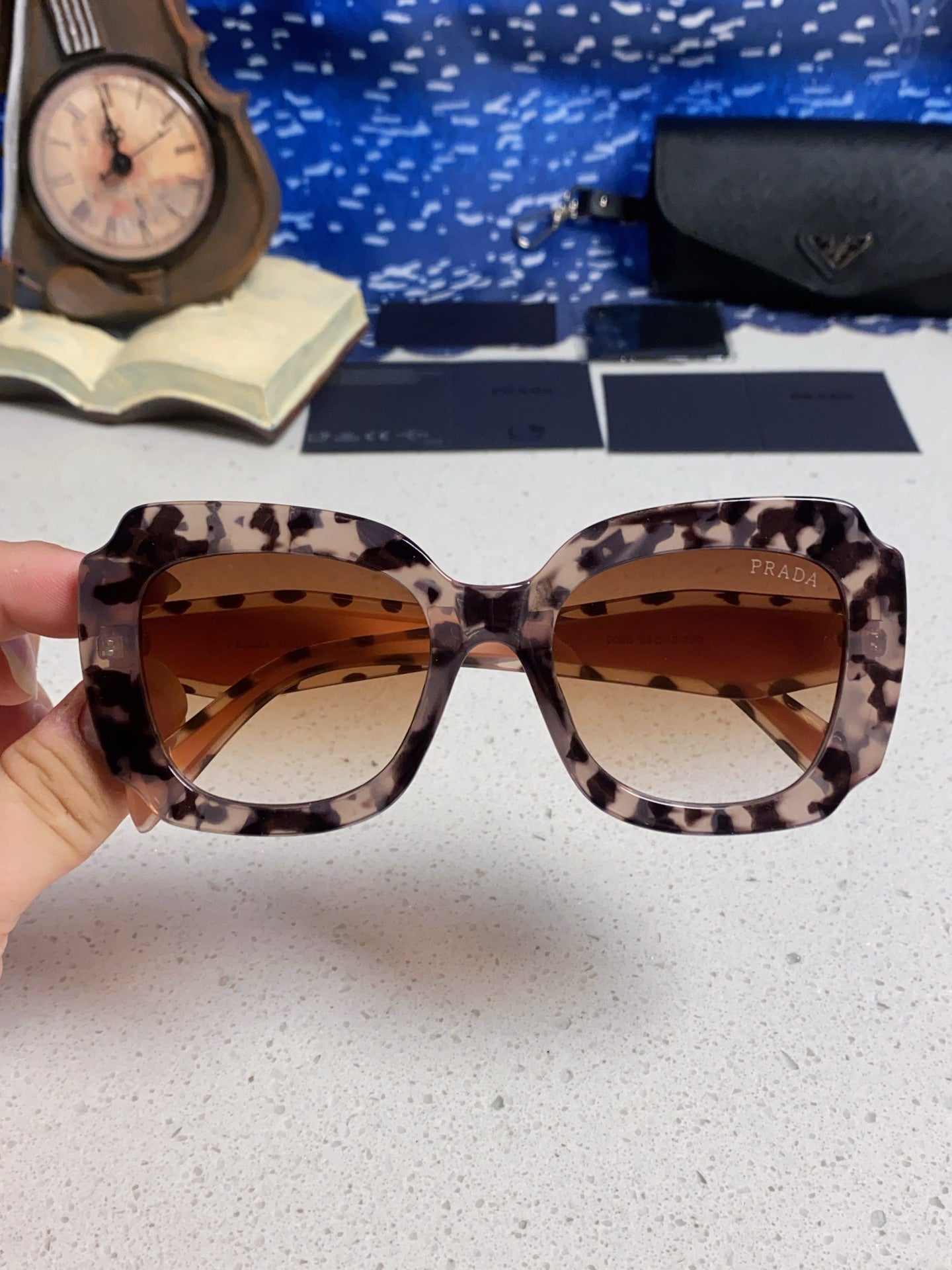 Prada 16YSF Acetate Fashion Gold Lens Sunglasses for Men & Women - 867153 - detail image 4