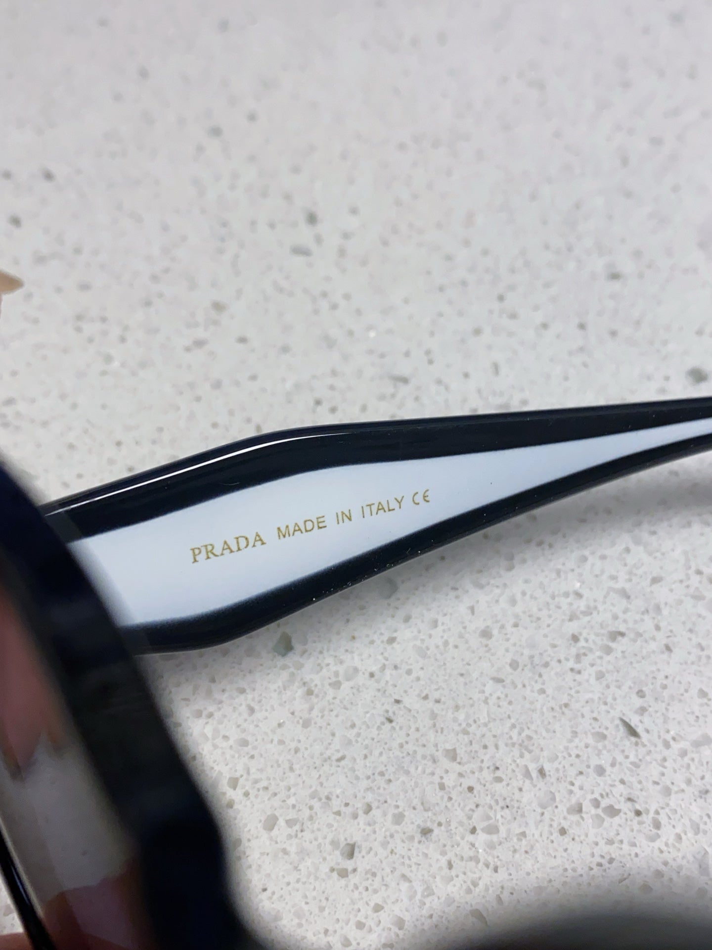 Prada 16YSF Acetate Fashion Black Lens Sunglasses for Men & Women - 867156 - detail image 8