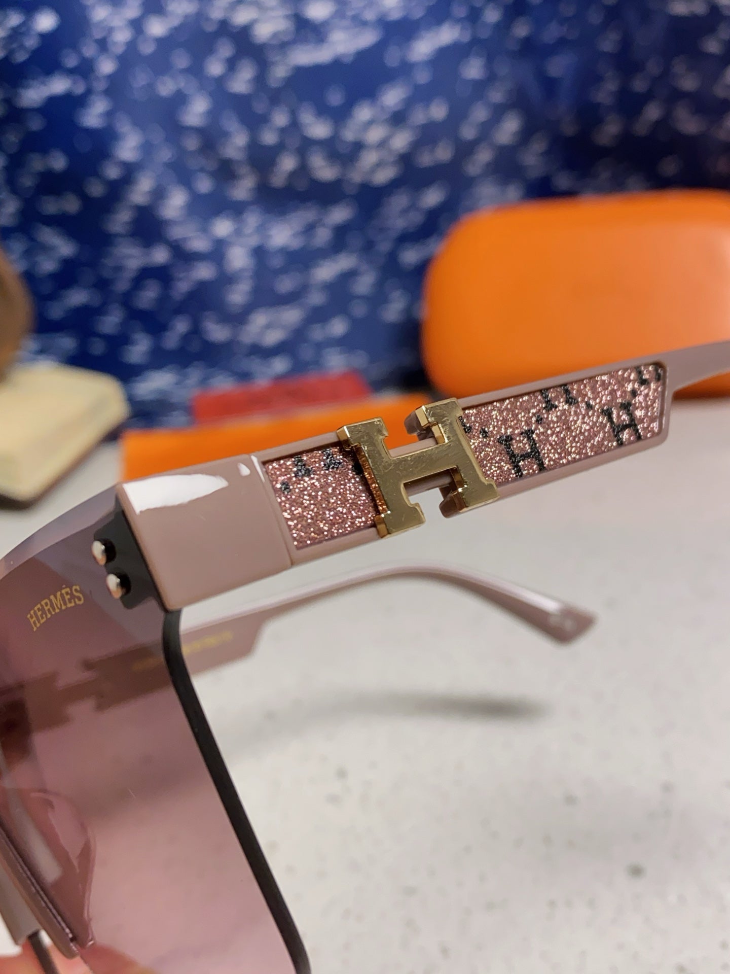 Hermès Lightweight Rimless Gold Lens Sunglasses for Women - 466411 - detail image 7