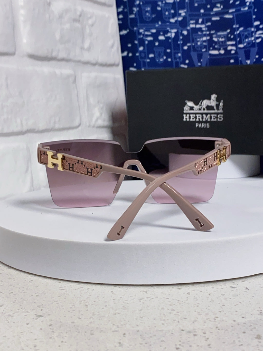 Hermès Lightweight Rimless Gold Lens Sunglasses for Women - 466411 - detail image 3