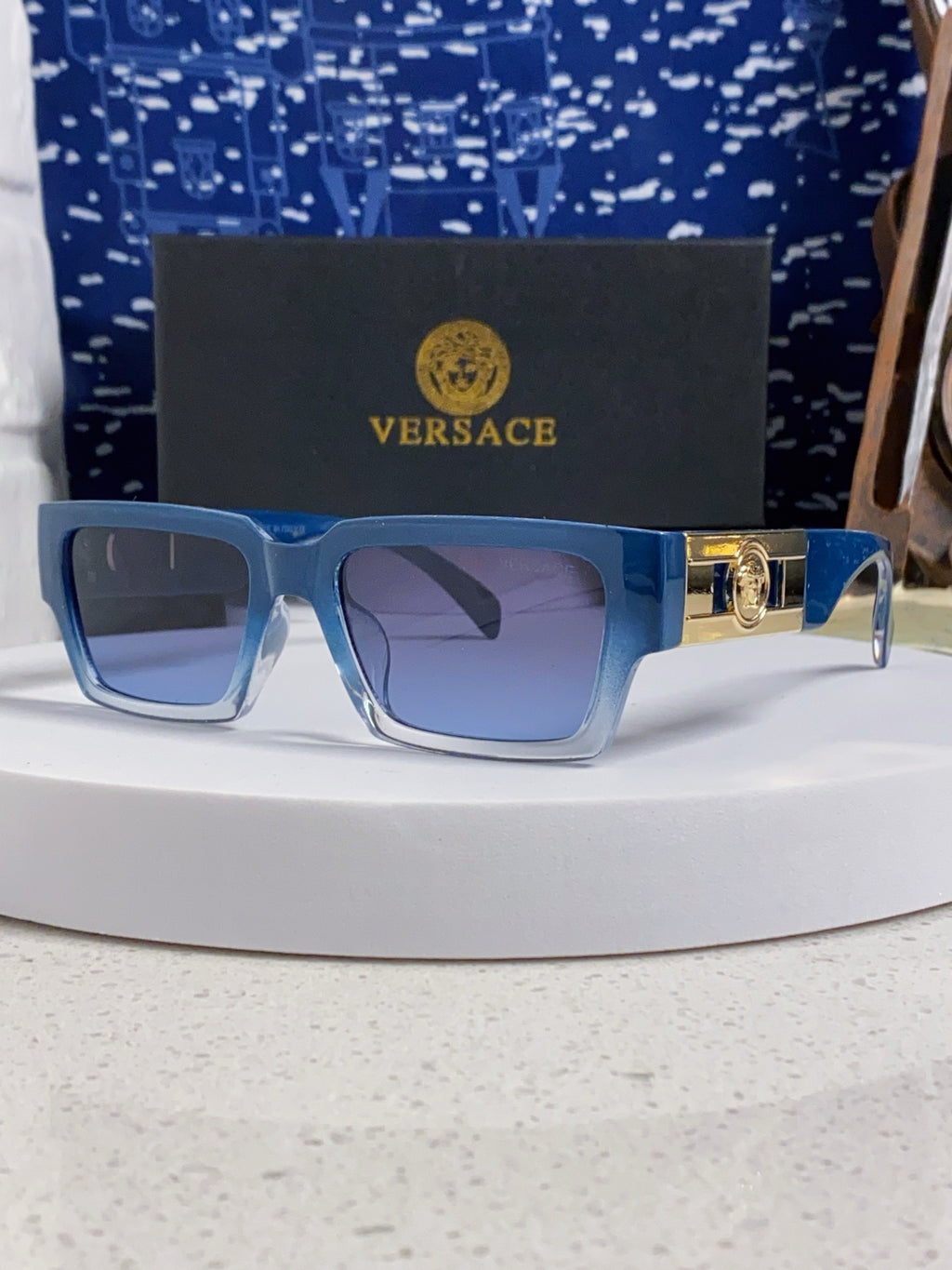 Versace Fashion Blue Lens Sunglasses for Men & Women - 487795
