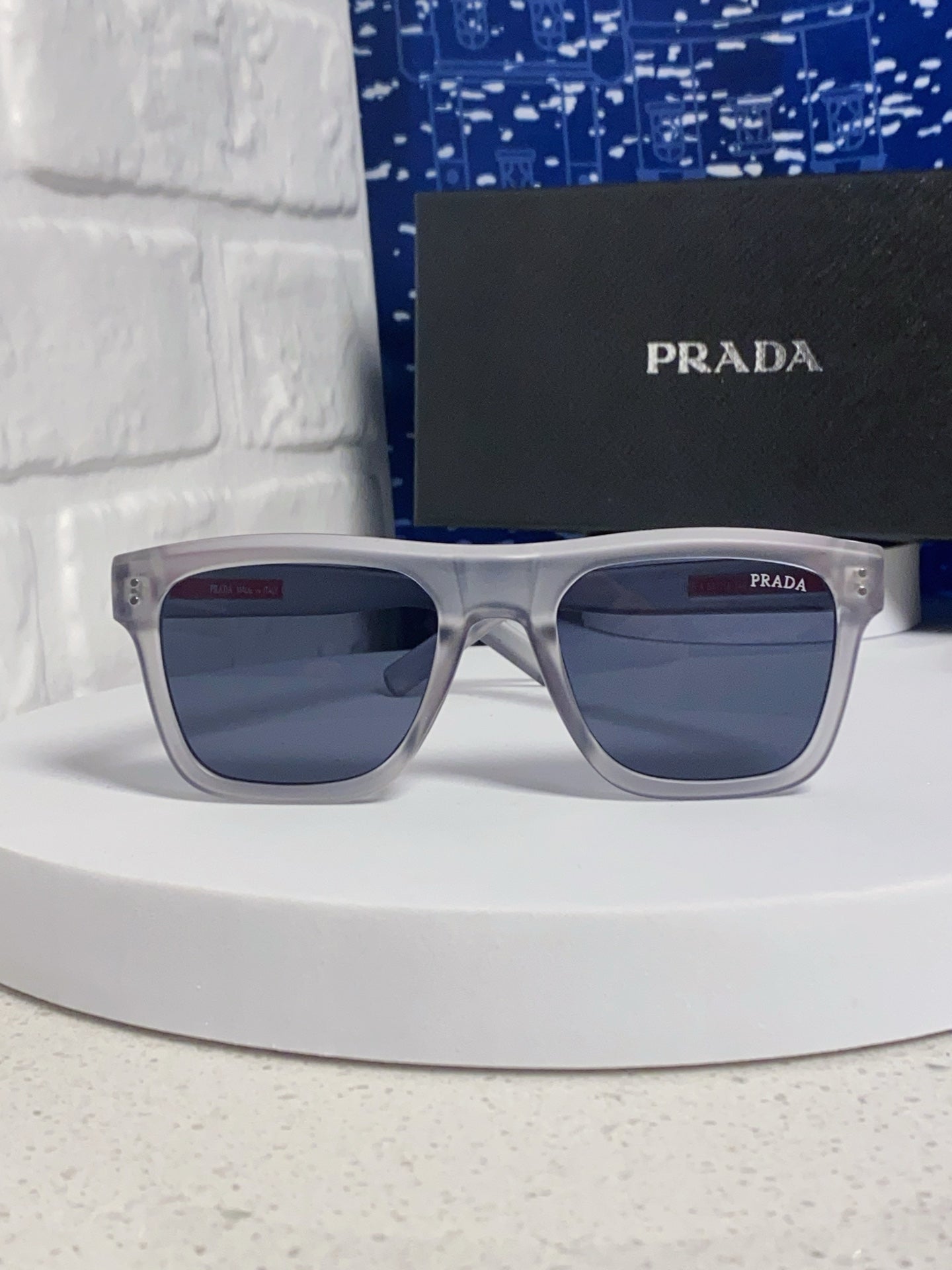 Prada Square Blue Lens Sunglasses for Men & Women - 358459 - detail image 2