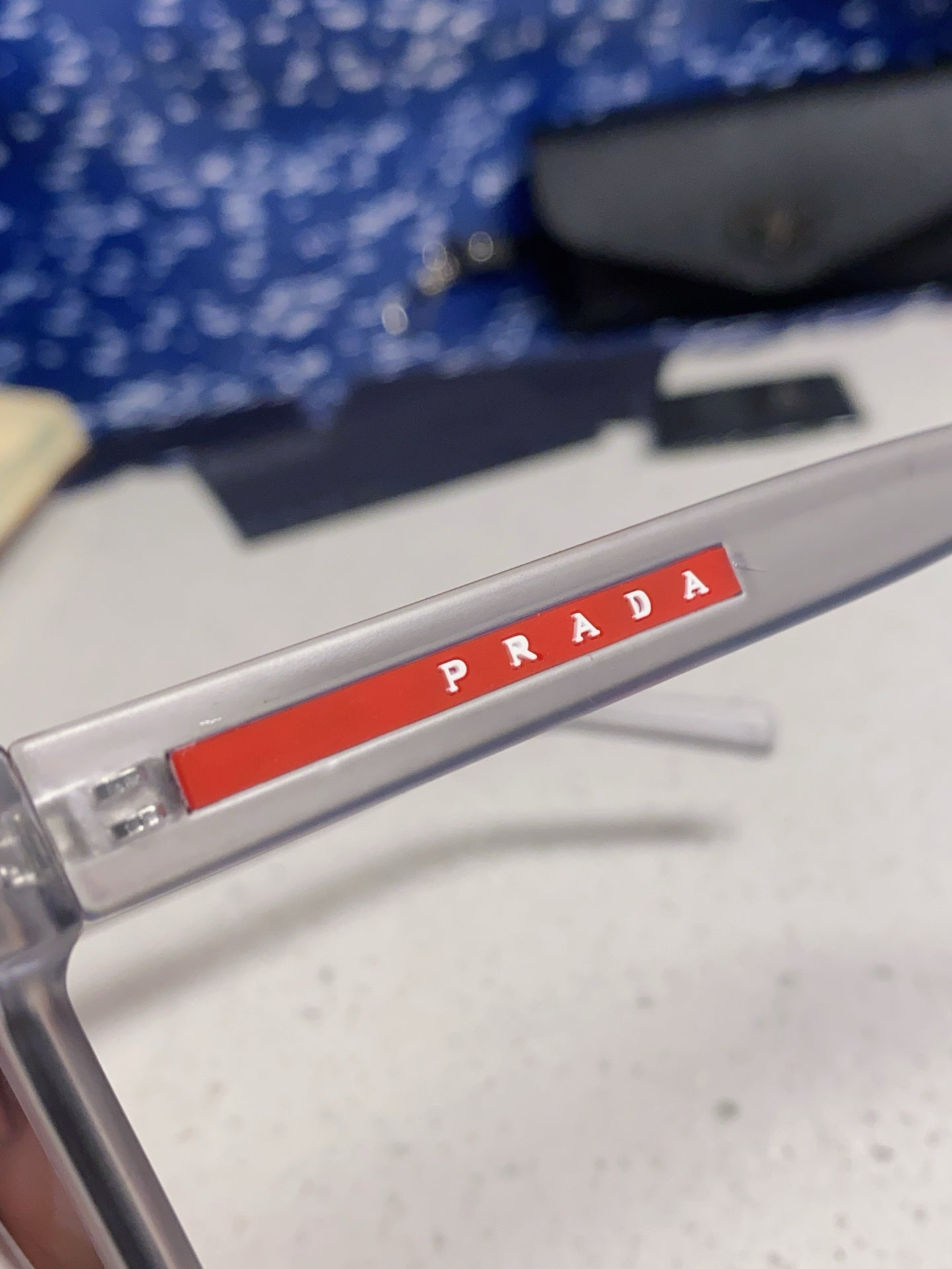 Prada Square Blue Lens Sunglasses for Men & Women - 358459 - detail image 7