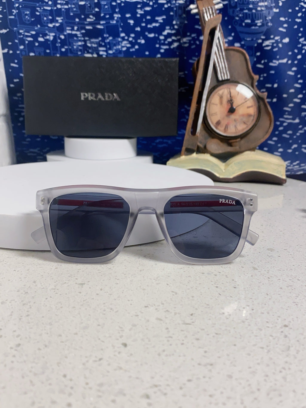 Prada Square Blue Lens Sunglasses for Men & Women - 358459 - detail image 9