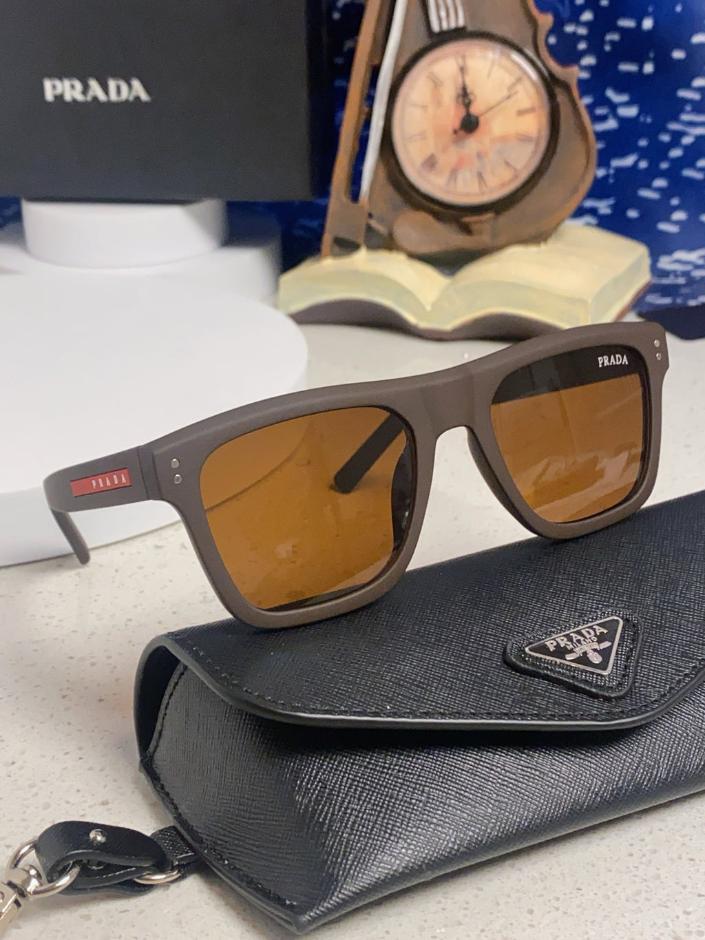 Prada Square Brown Lens Sunglasses for Men & Women - 358461 - detail image 10