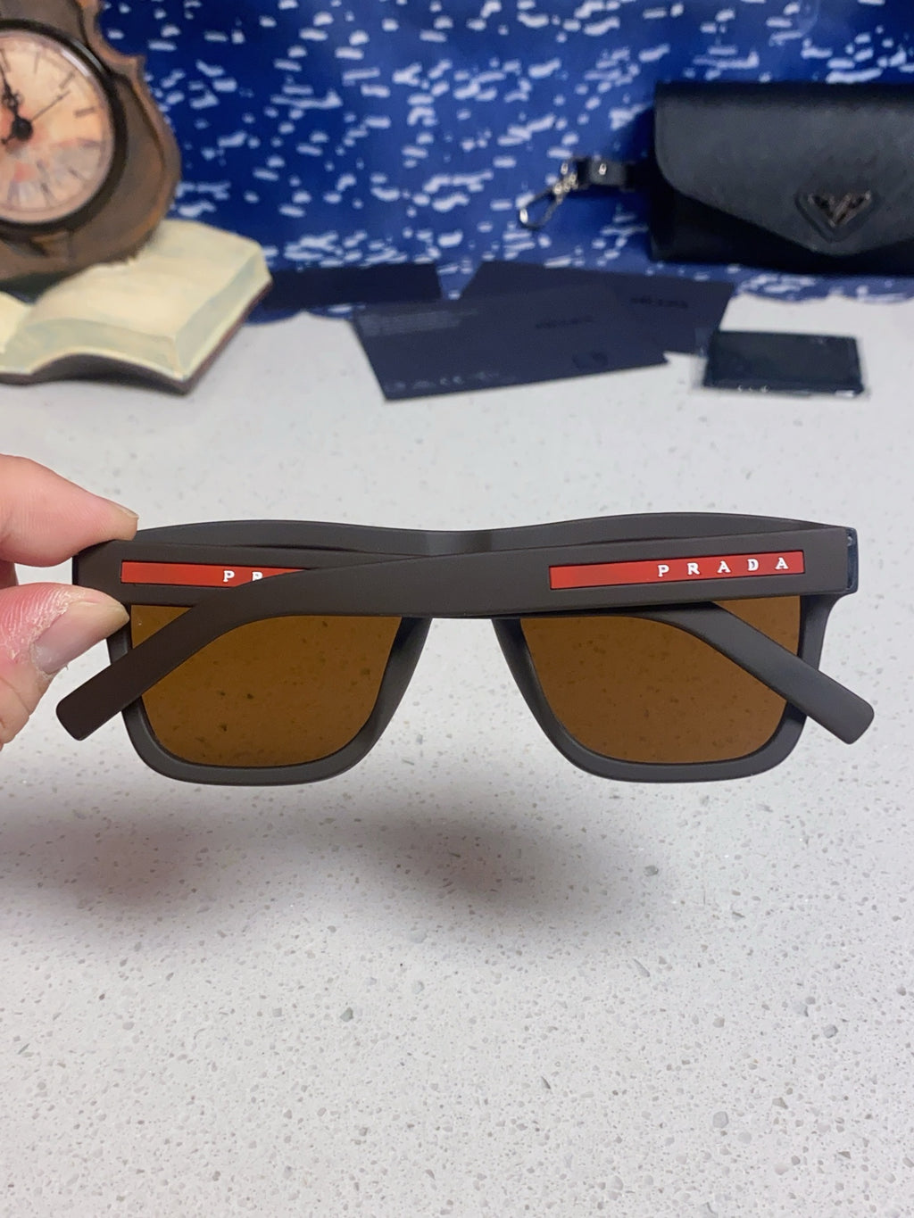 Prada Square Brown Lens Sunglasses for Men & Women - 358461 - detail image 5