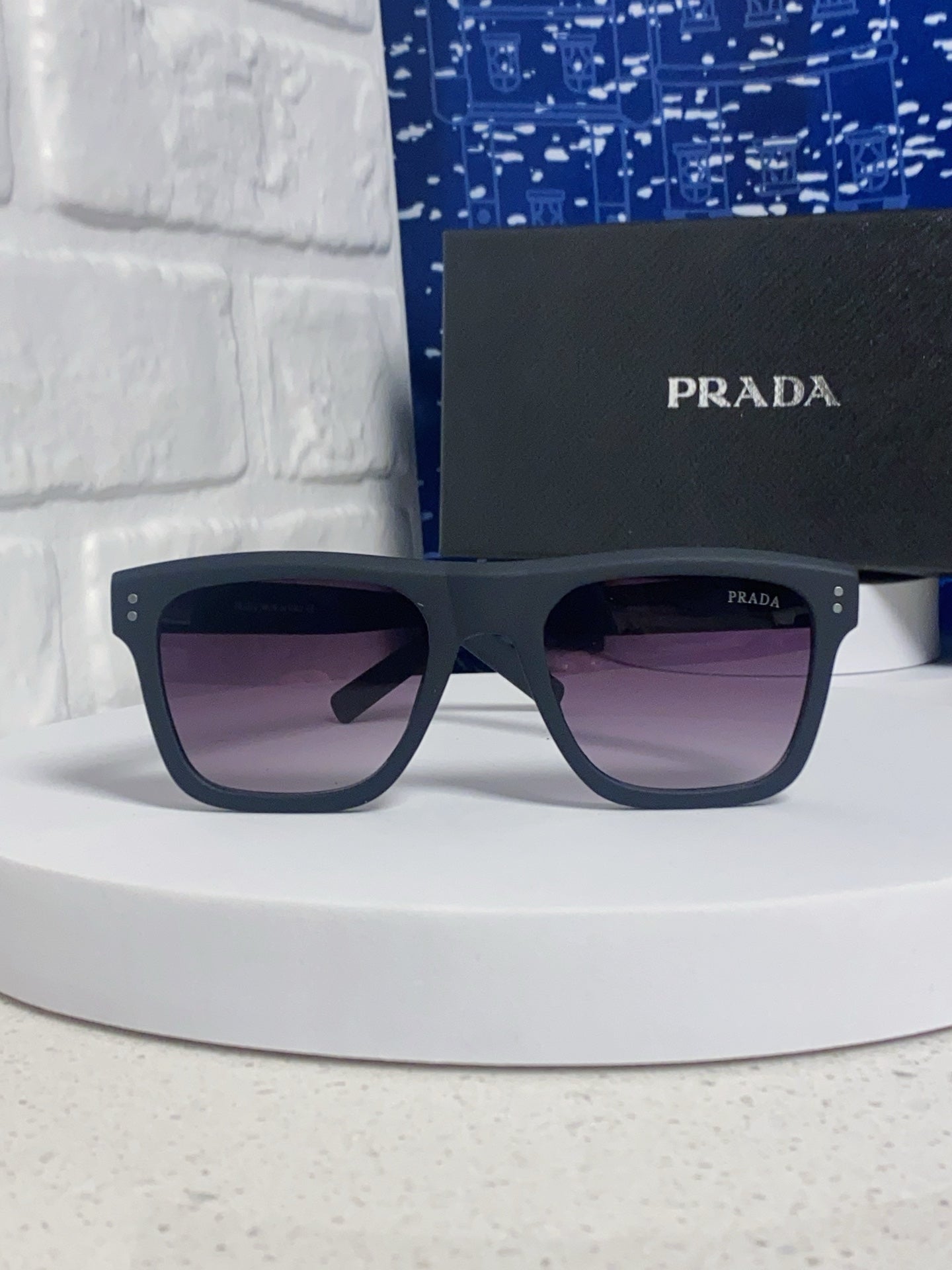 Prada Square Blue Lens Sunglasses for Men & Women - 358344 - detail image 2