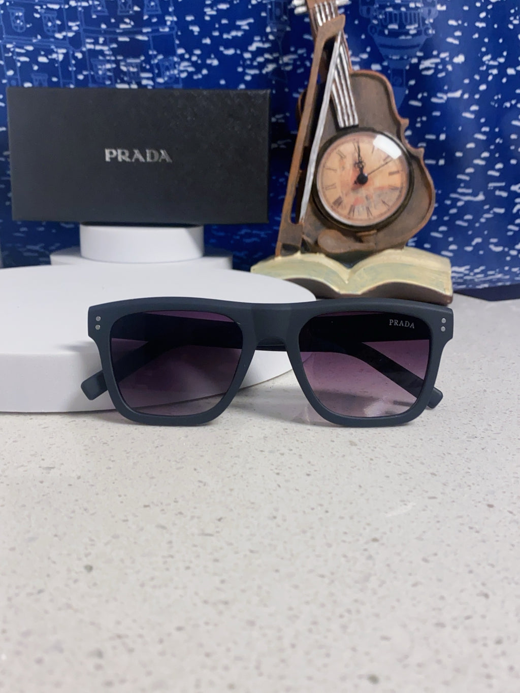 Prada Square Blue Lens Sunglasses for Men & Women - 358344 - detail image 9