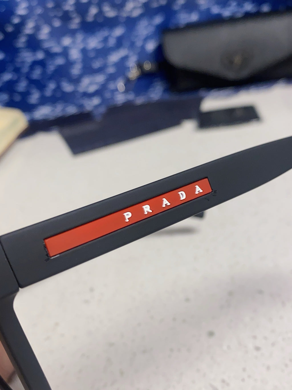 Prada Square Blue Lens Sunglasses for Men & Women - 358345 - detail image 7