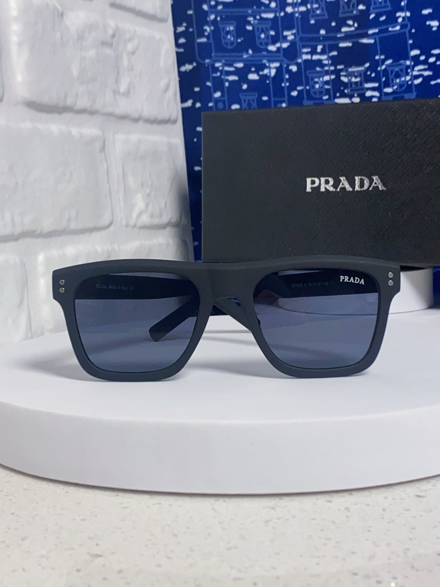Prada Square Blue Lens Sunglasses for Men & Women - 358345 - detail image 2