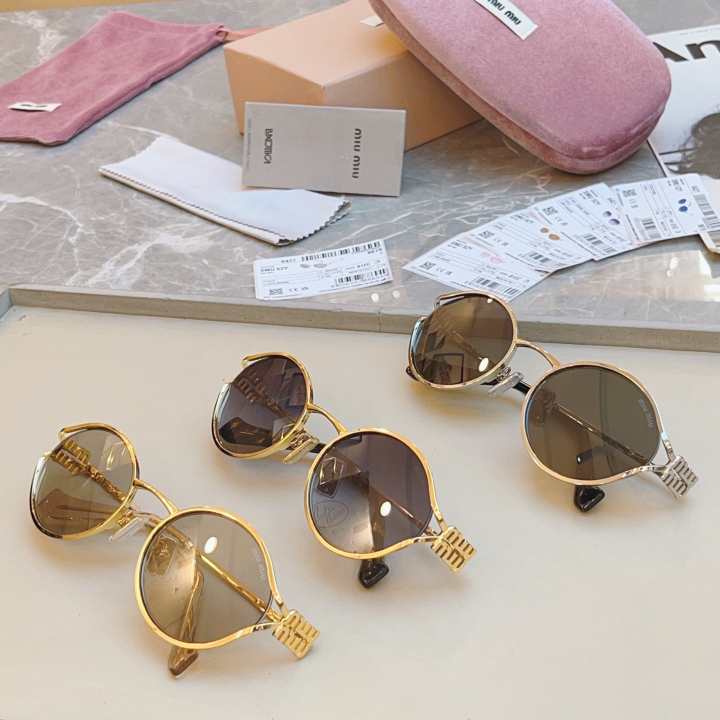 Miu Miu Fashion Red Lens Sunglasses for Men & Women - 382999