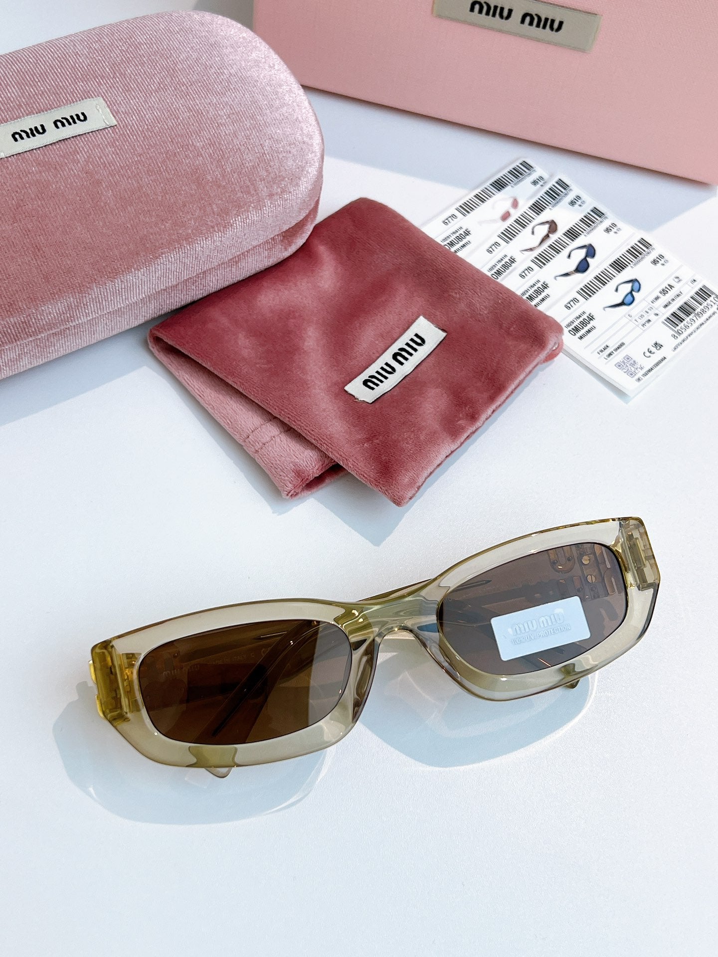 Miu Miu B04-F Fashion Blue Lens Sunglasses for Men & Women - detail image 5