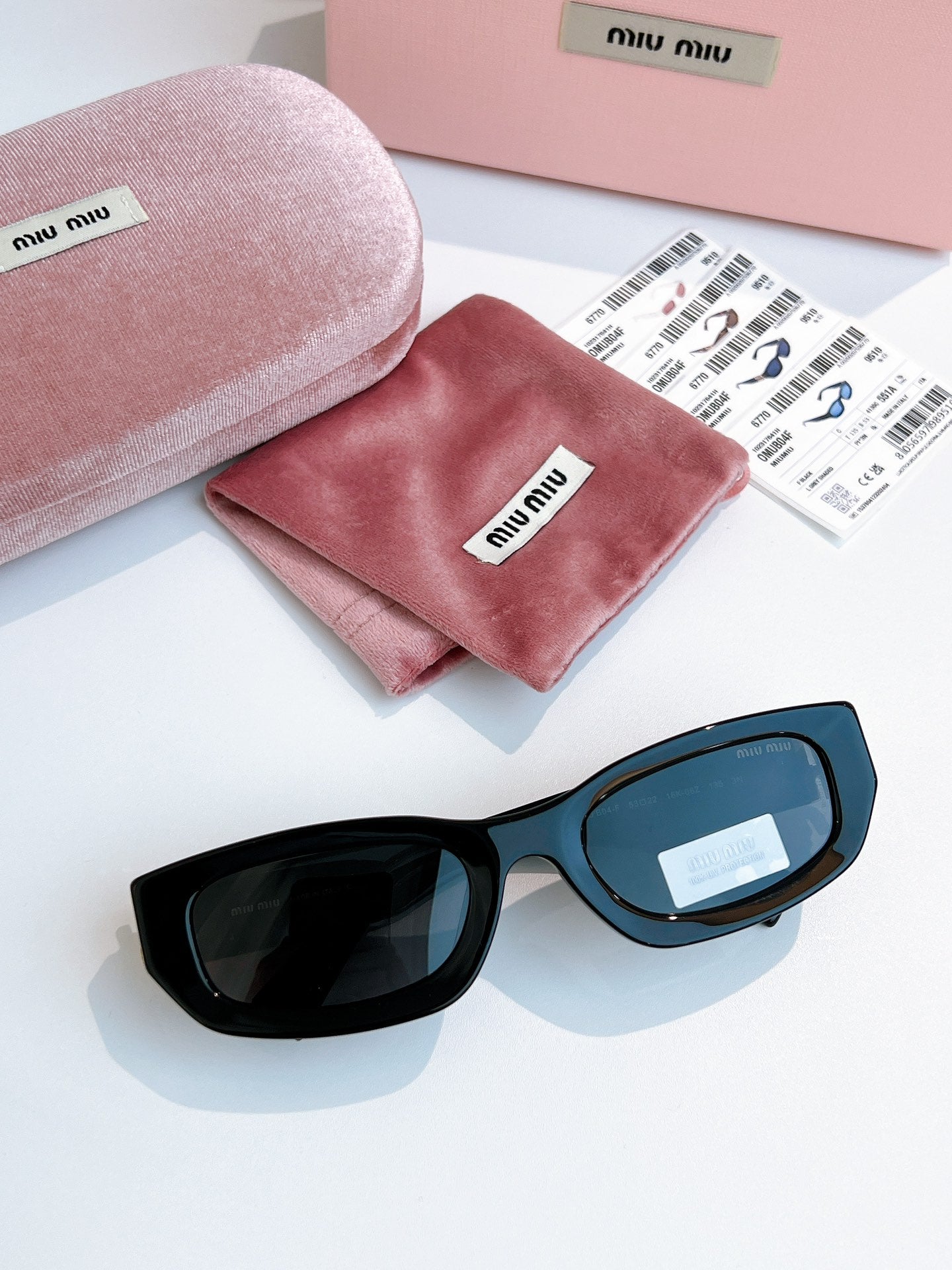 Miu Miu B04-F Fashion Blue Lens Sunglasses for Men & Women