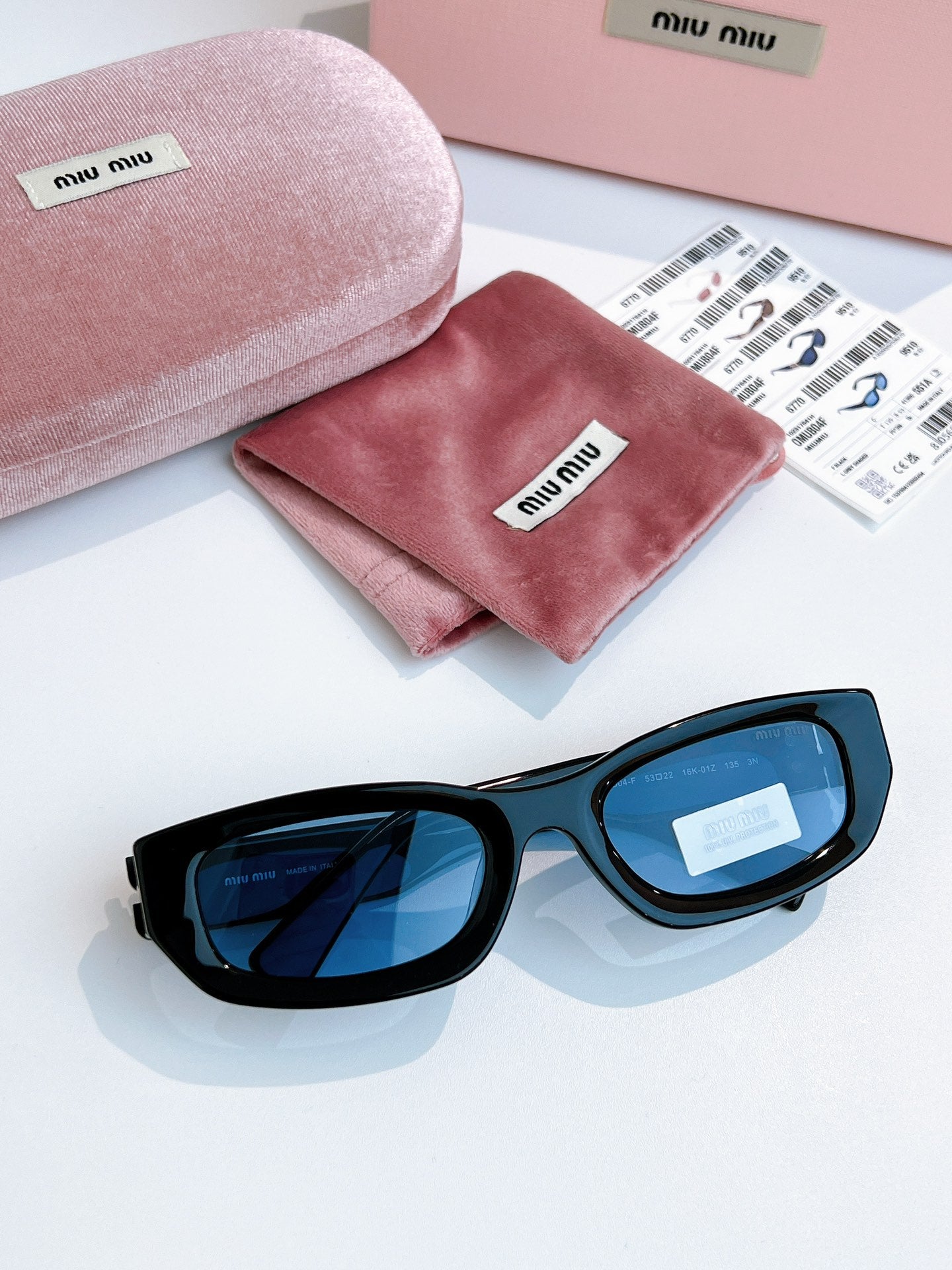 Miu Miu B04-F Fashion Blue Lens Sunglasses for Men & Women - detail image 3