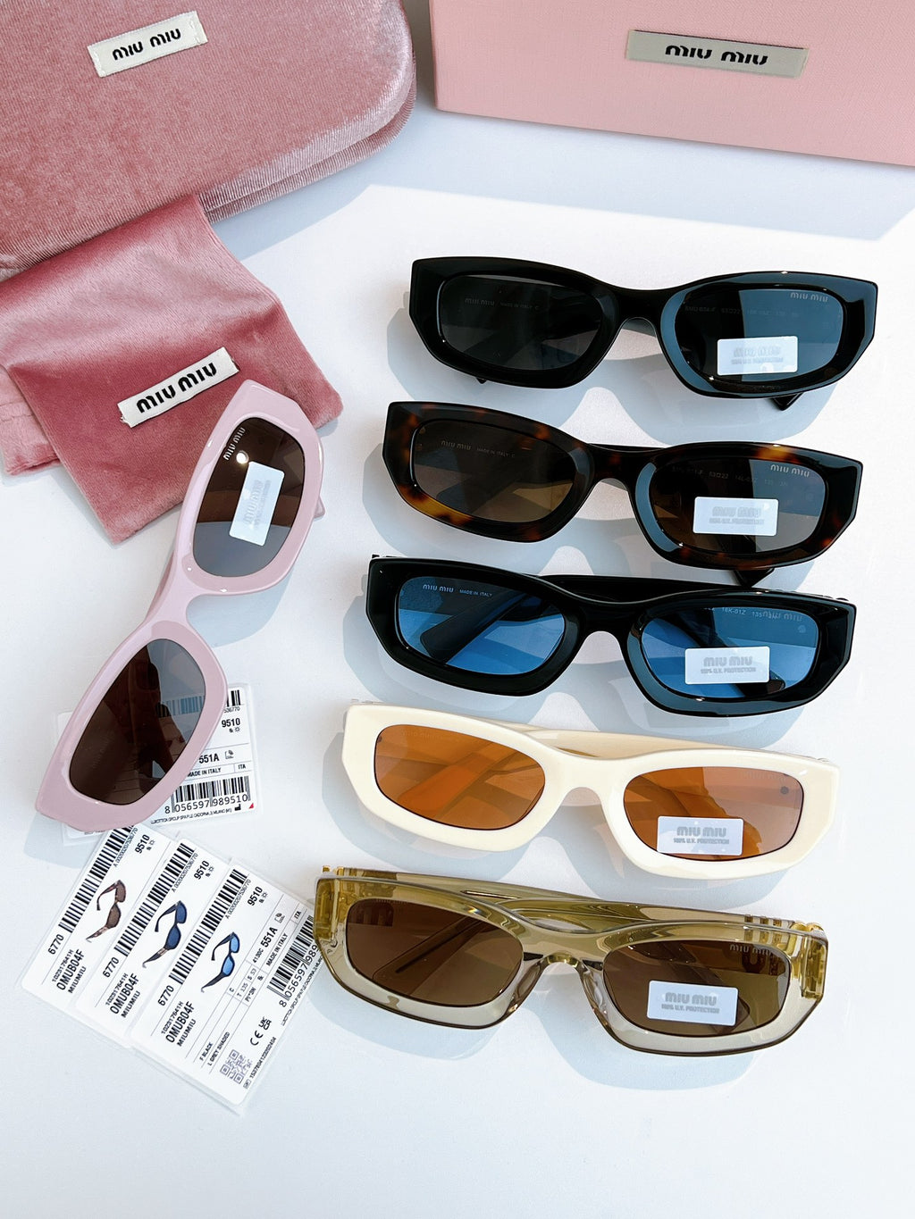 Miu Miu B04-F Fashion Blue Lens Sunglasses for Men & Women - detail image 9