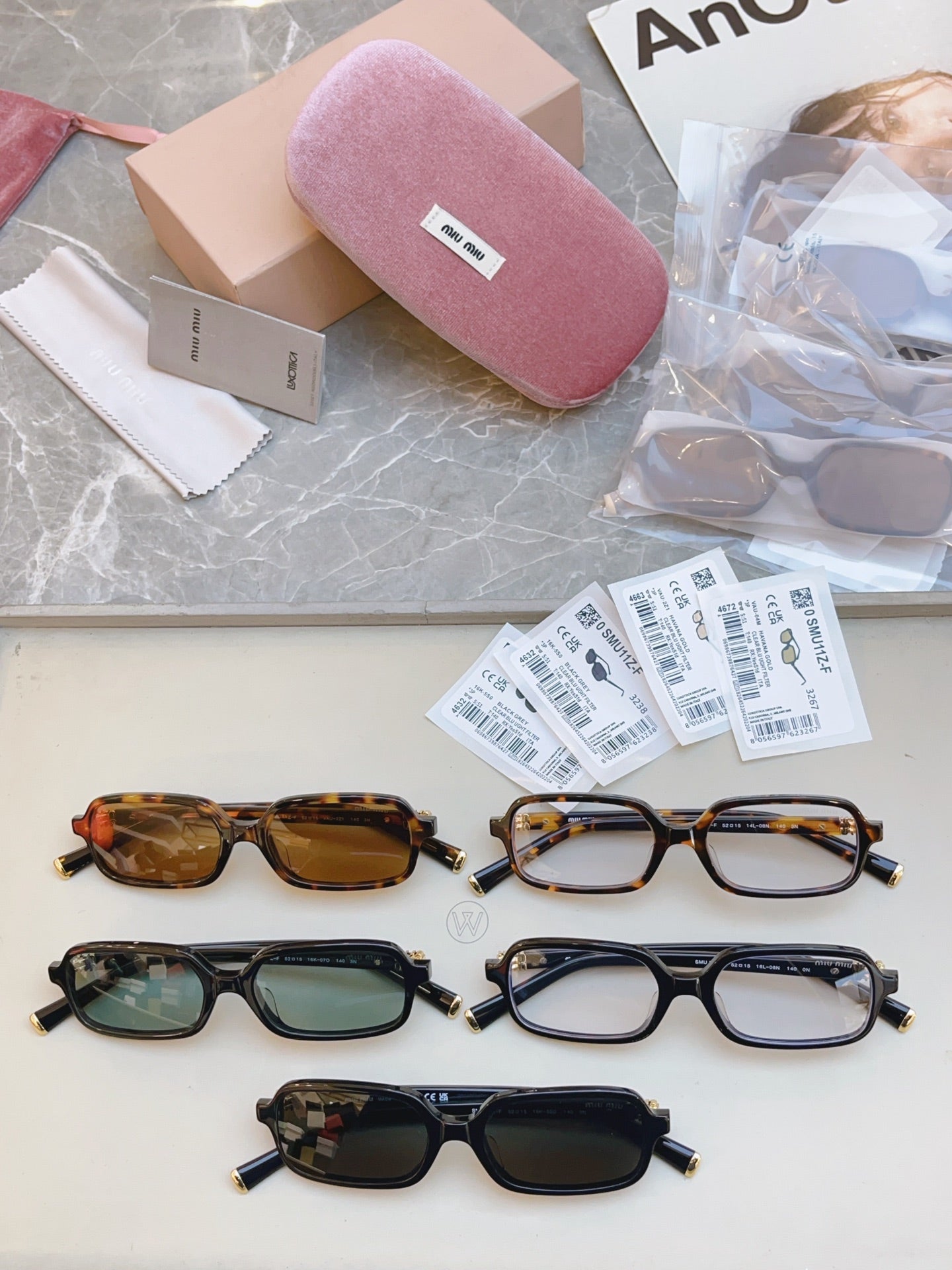 Miu Miu 11Z-F Fashion Black Lens Sunglasses for Men & Women - detail image 8