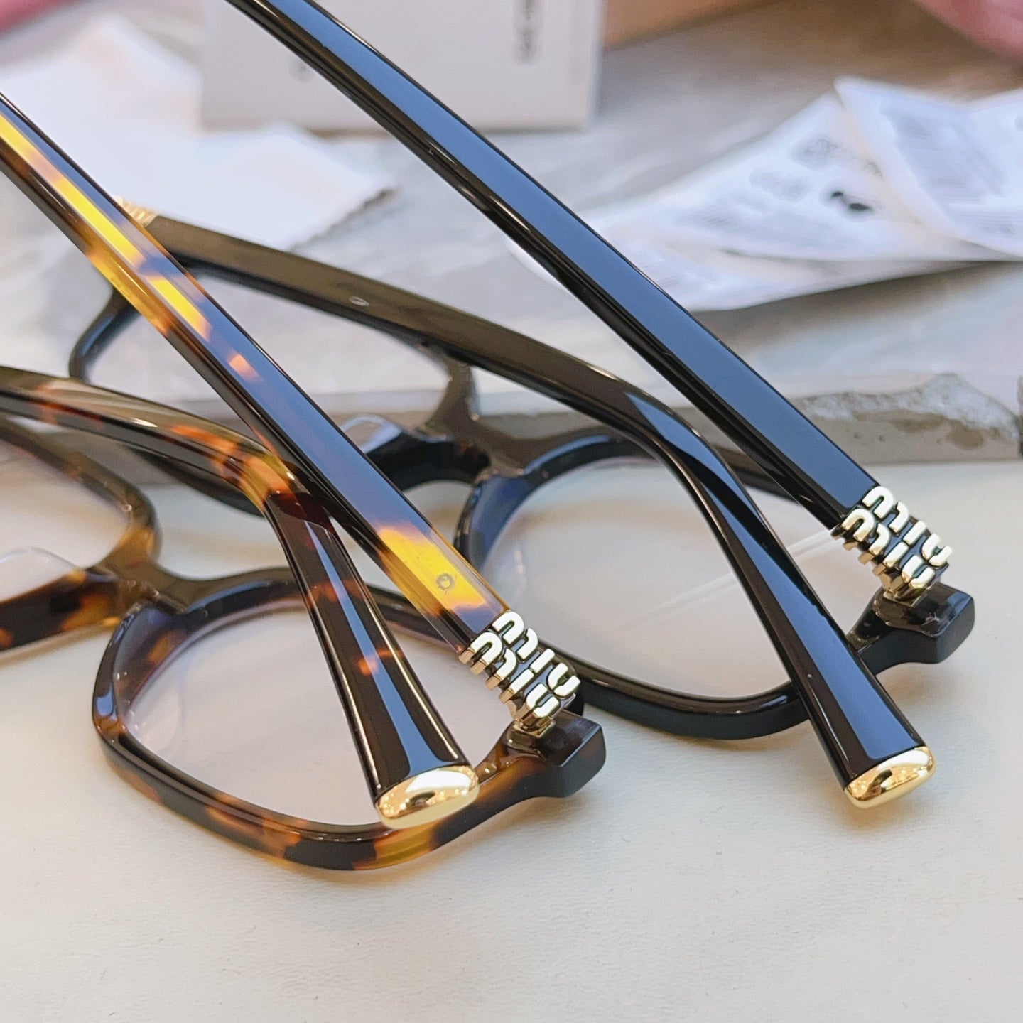 Miu Miu 11Z-F Fashion Black Lens Sunglasses for Men & Women - detail image 6