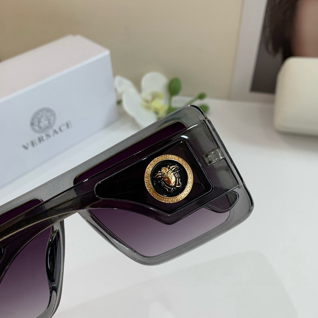 Versace Polarized Square Black Lens Sunglasses for Men & Women - 432782