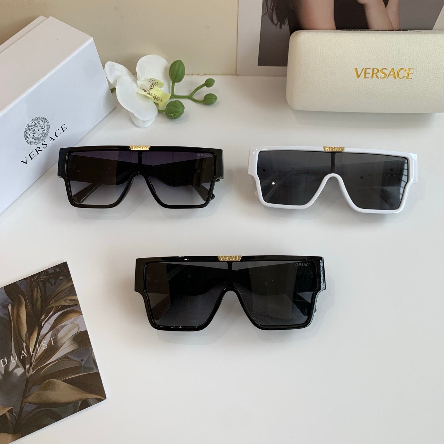 Versace Polarized Square Silver Lens Sunglasses for Men & Women - 432801 - detail image 5