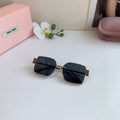 Miu Miu Metal Square Blue Lens Sunglasses for Men & Women - 449778