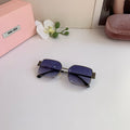 Miu Miu Metal Square Blue Lens Sunglasses for Men & Women