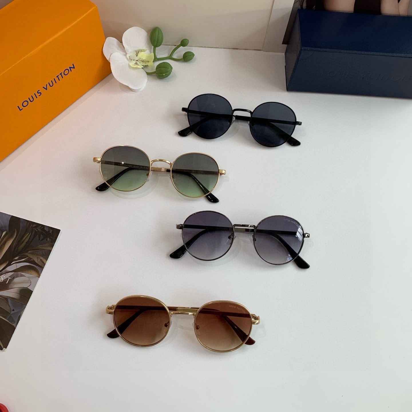 Louis Vuitton Metal Round Silver Lens Sunglasses for Men & Women - 357746