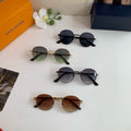 Louis Vuitton Metal Round Black Lens Sunglasses for Men & Women - 357748