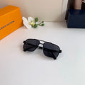 Louis Vuitton Metal Square Black Lens Sunglasses for Men & Women - 357750