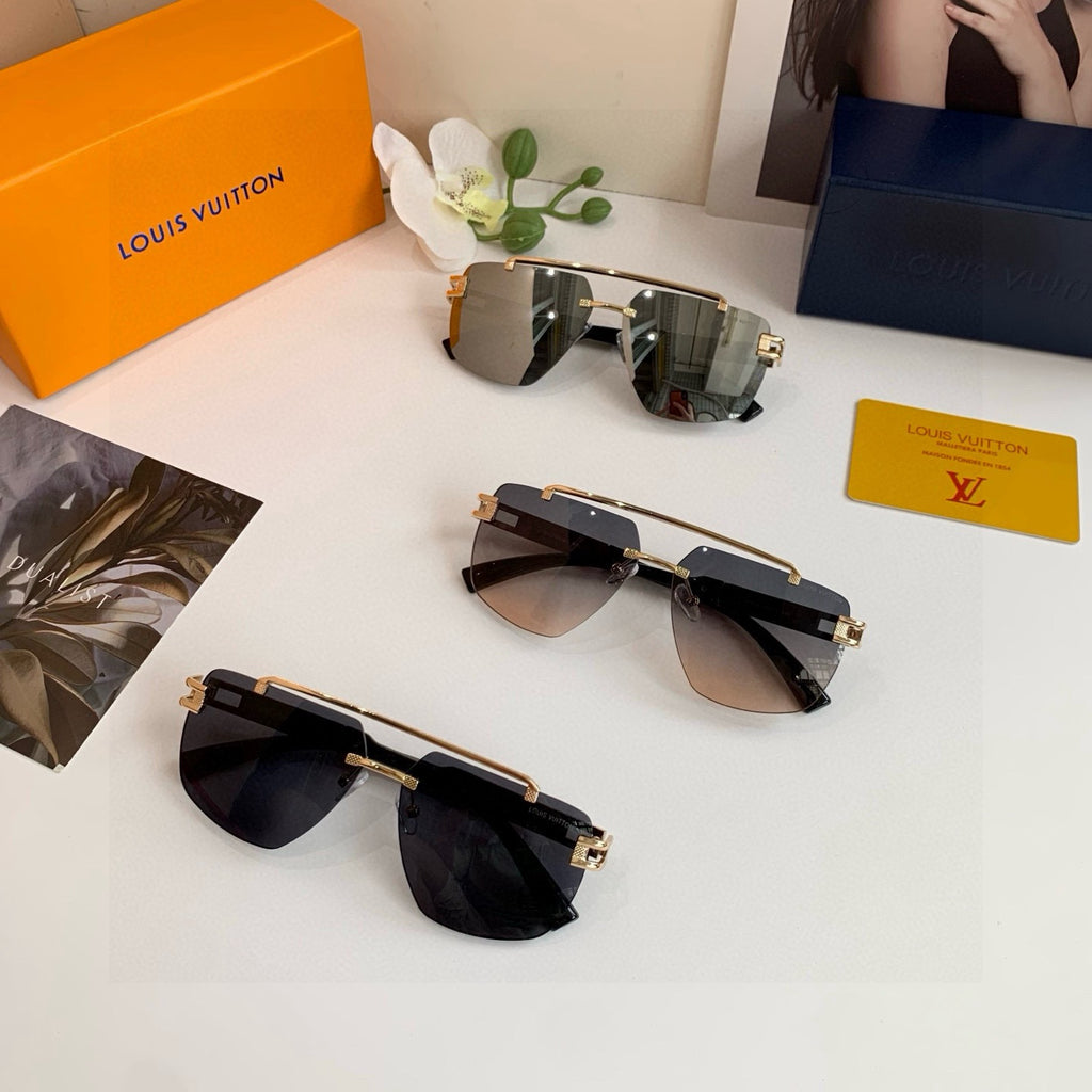 Louis Vuitton Polarized Square Silver Lens Sunglasses for Men & Women - detail image 2