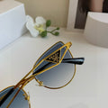 Prada Metal Square Silver Lens Sunglasses for Men & Women - 132493